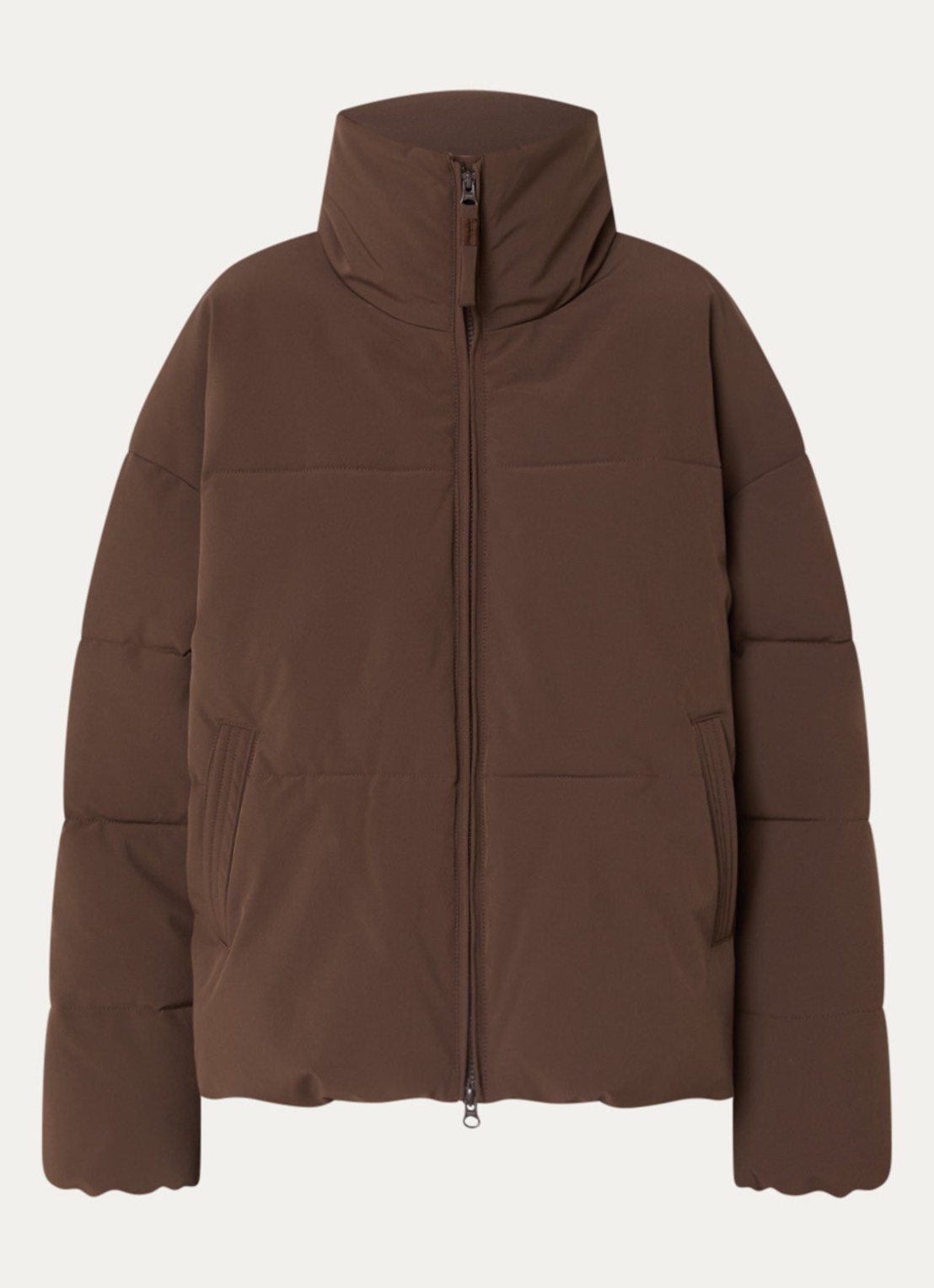 MSCH Copenhagen MSCHRefron puffer jack met steekzakken - voorkant 2 bruin