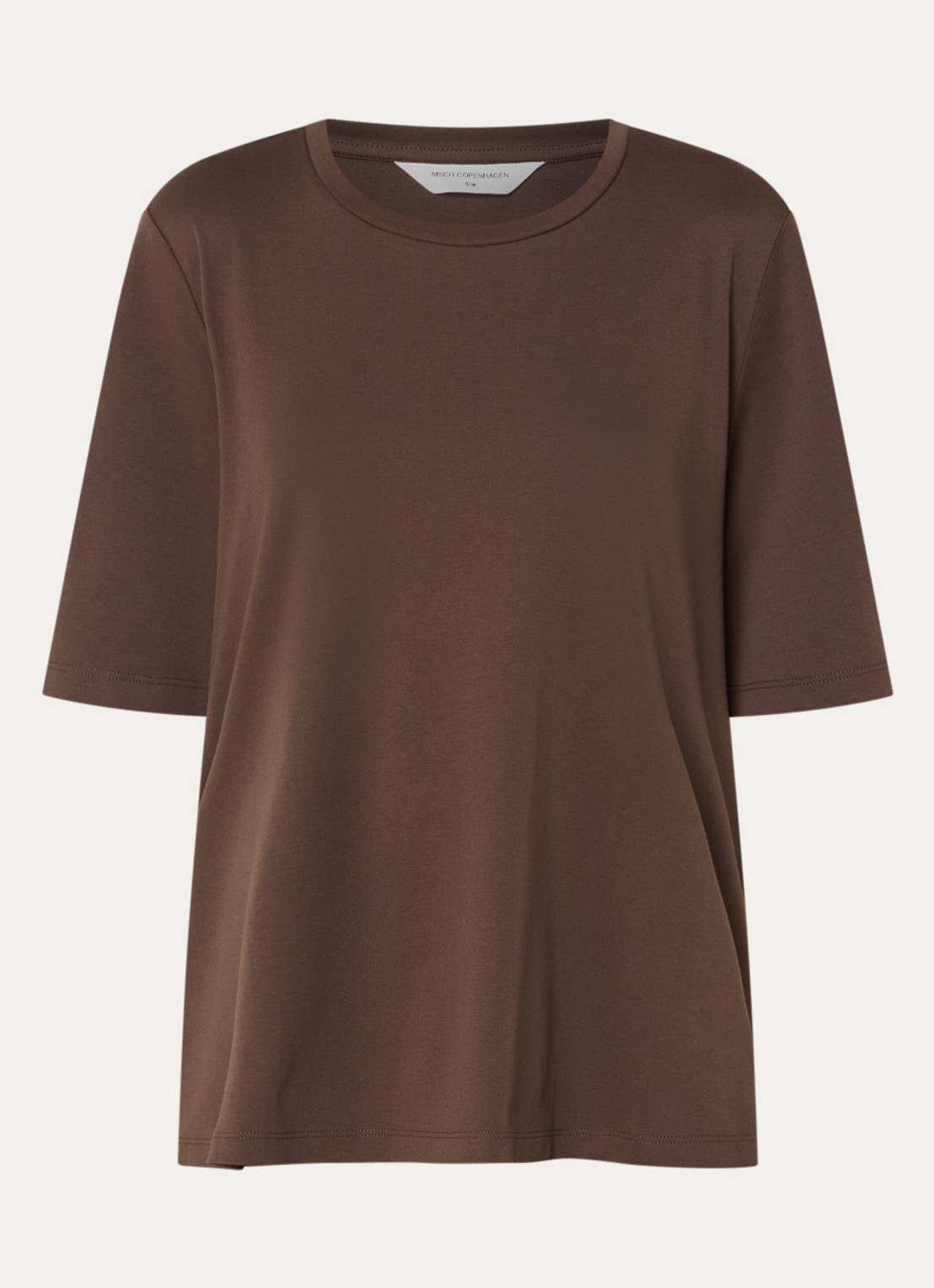 MSCH Copenhagen MSCHRelish T-shirt met ronde hals - voorkant bruin