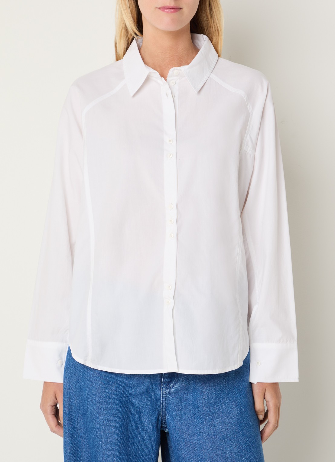 MSCH Copenhagen MSCHSusana Selmina blouse met kraag - detail wit