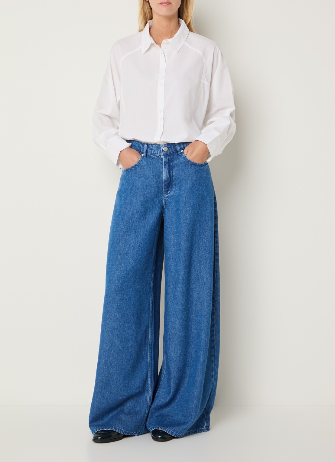 MSCH Copenhagen MSCHSusana Selmina blouse met kraag - voorkant 4 wit