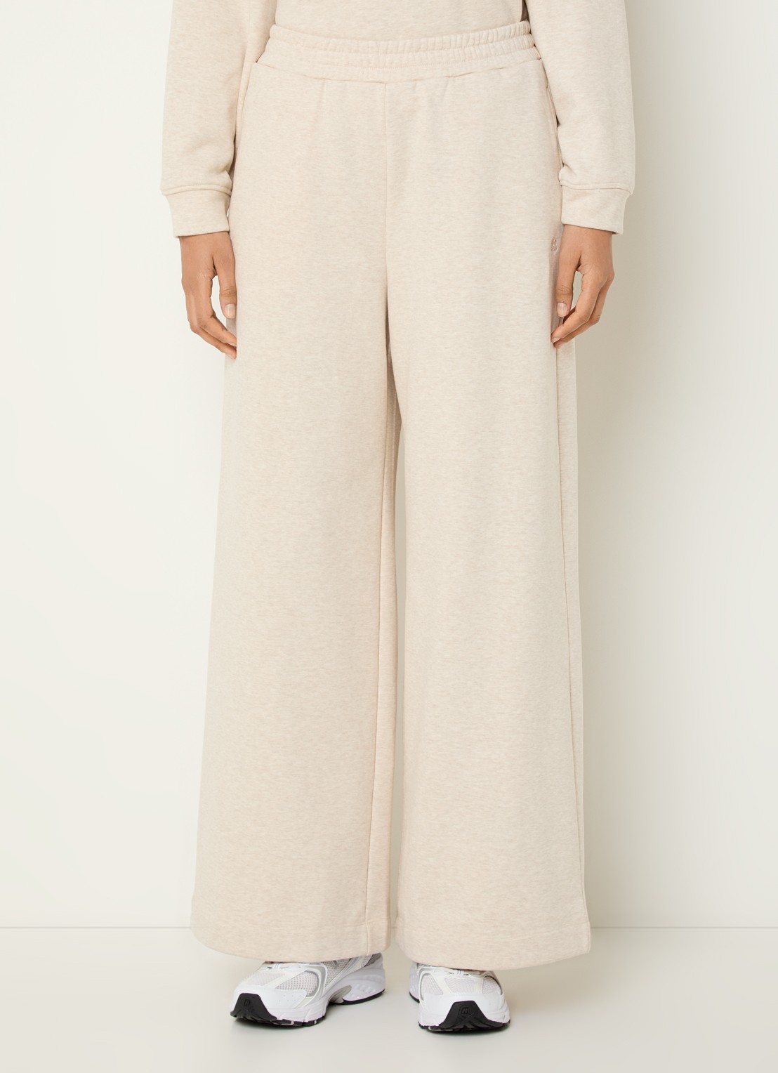 MSCH Copenhagen MSCHTaia high waist loose fit joggingbroek met steekzakken - detail 4 beige