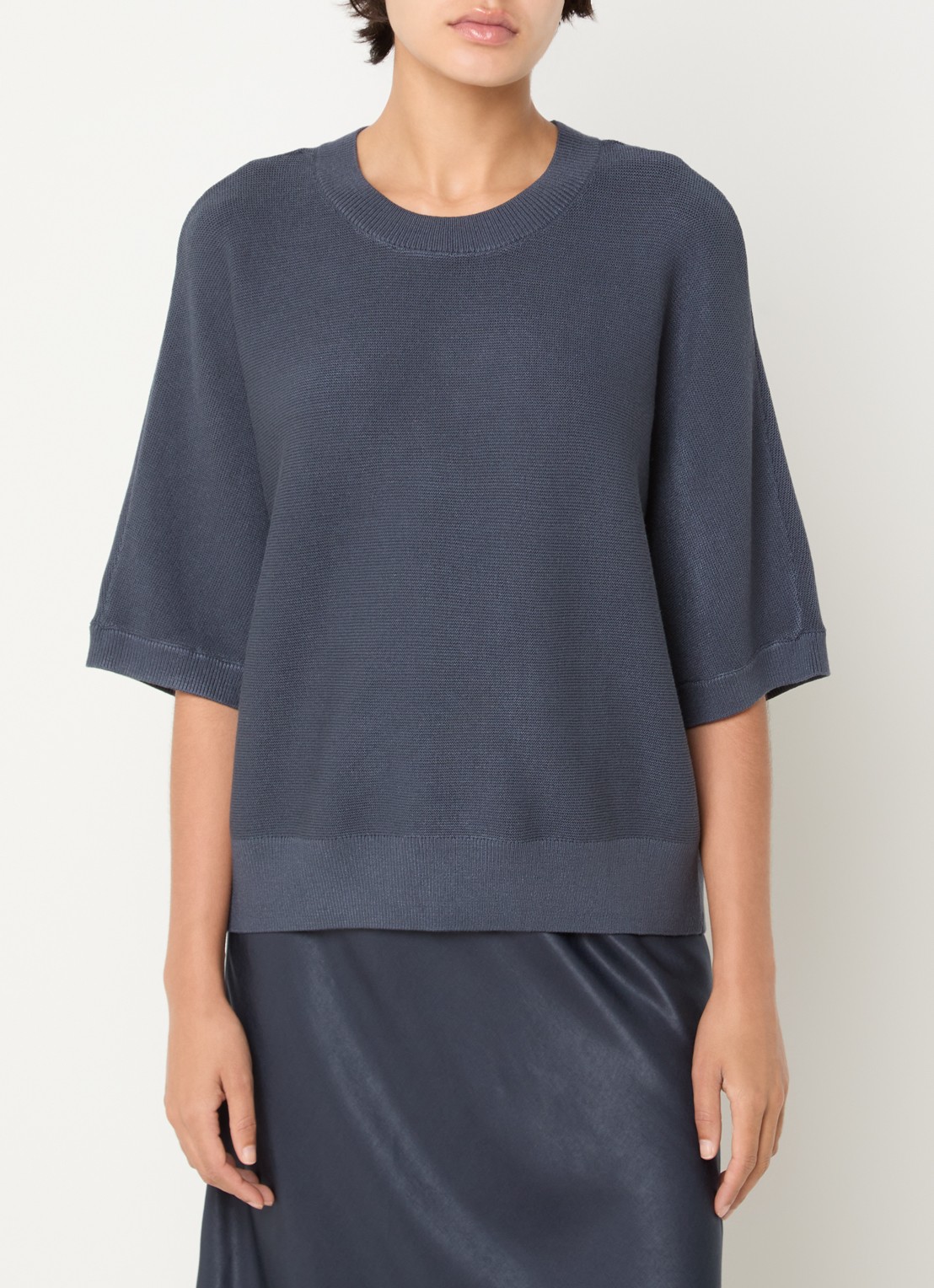 MSCH Copenhagen MSCHThamira grofgebreide pullover - detail 3 staalblauw
