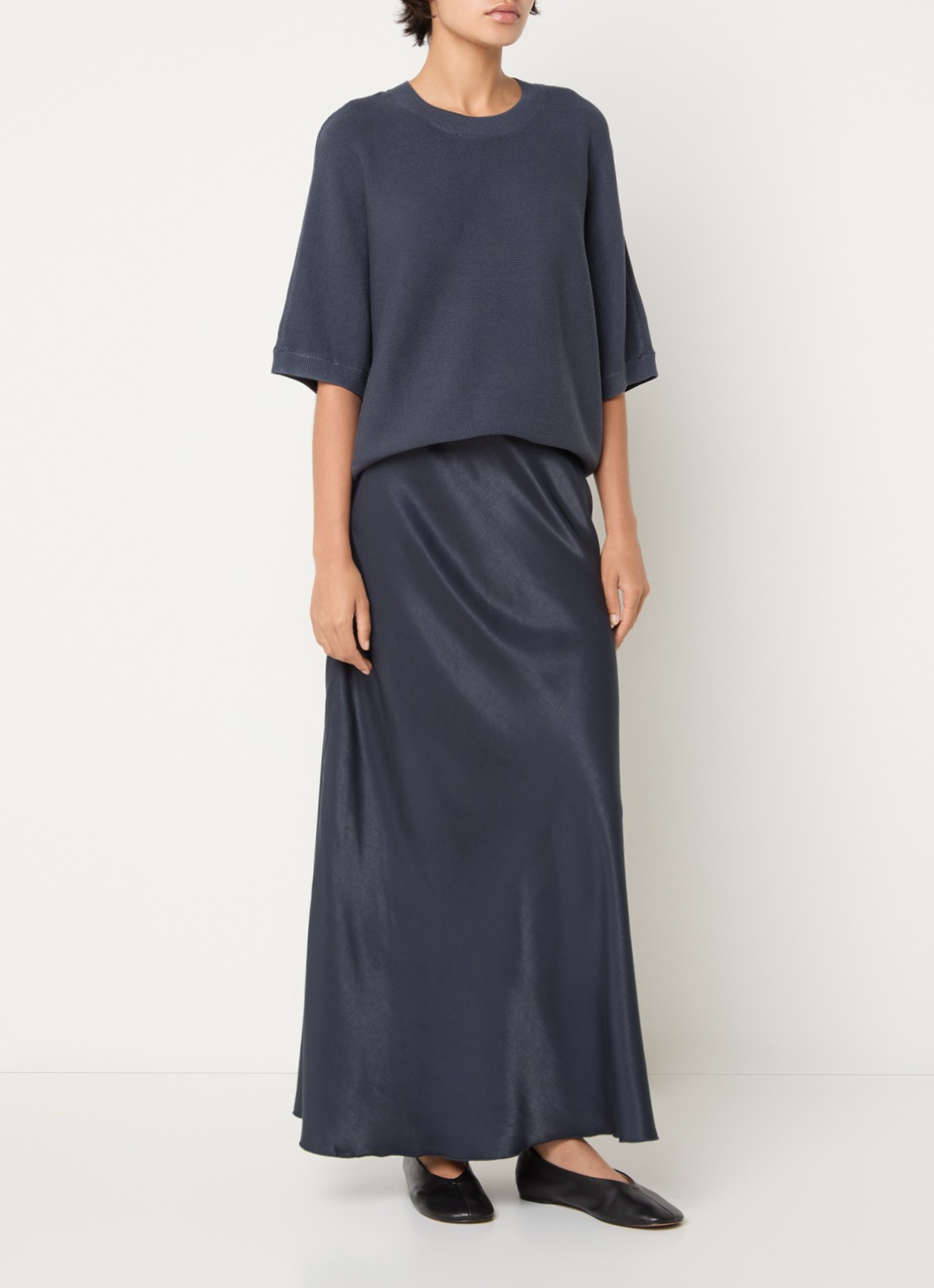 MSCH Copenhagen MSCHThamira grofgebreide pullover - voorkant 2 staalblauw