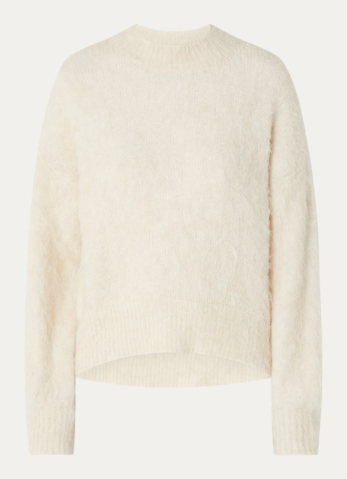 MSCH Copenhagen MSCHThira Salmia grofgebreide pullover met stretch - voorkant beige