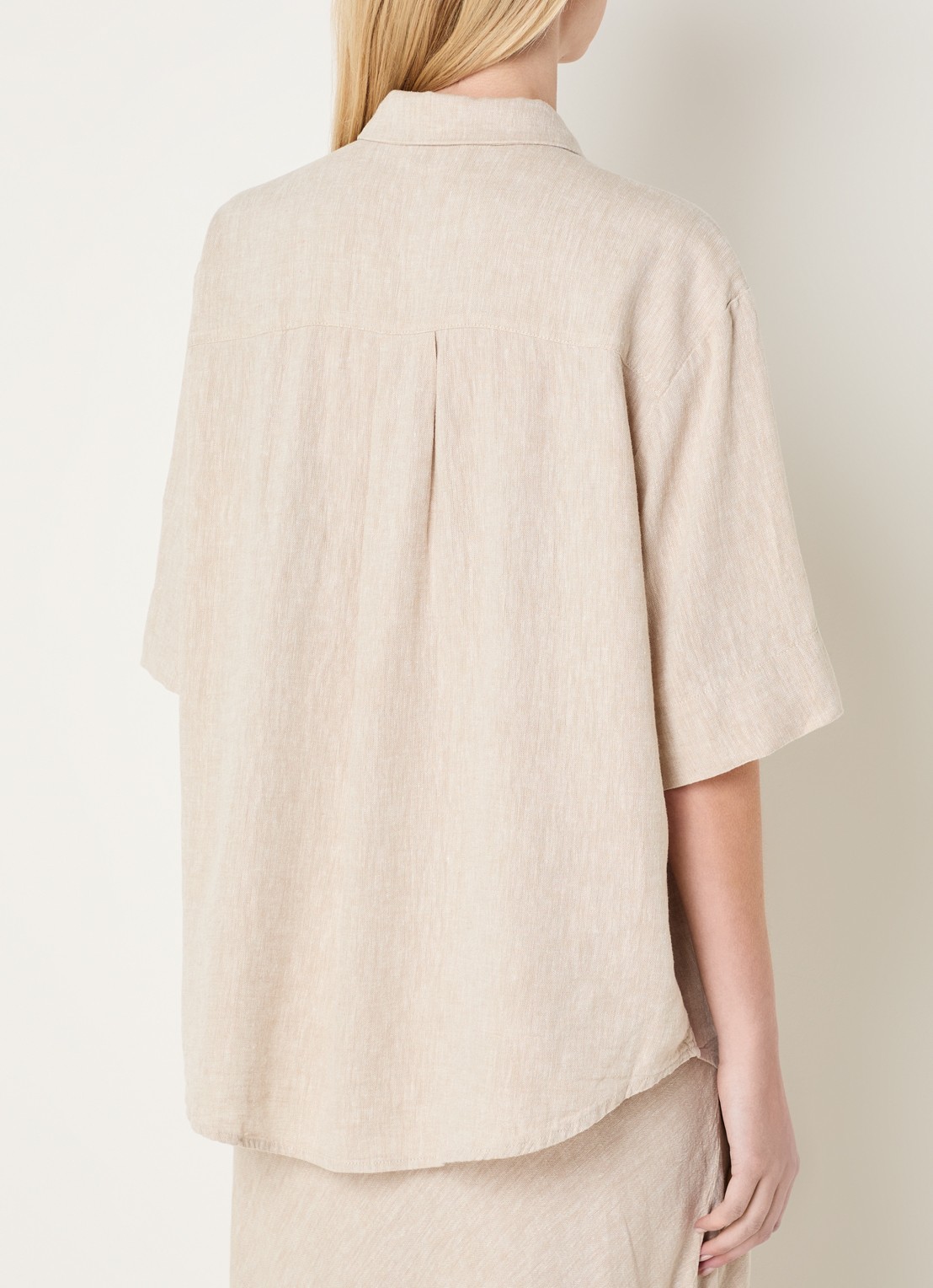 MSCH Copenhagen MSCHViana blouse van linnen - achterkant 2 beige