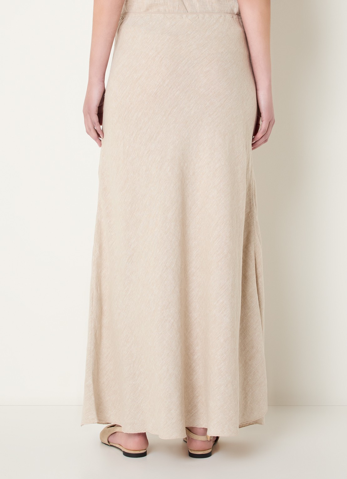 MSCH Copenhagen MSCHViana maxi rok in linnenblend - achterkant beige