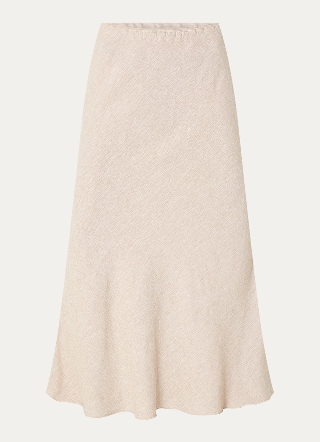 MSCH Copenhagen MSCHViana maxi rok in linnenblend - voorkant 2 beige