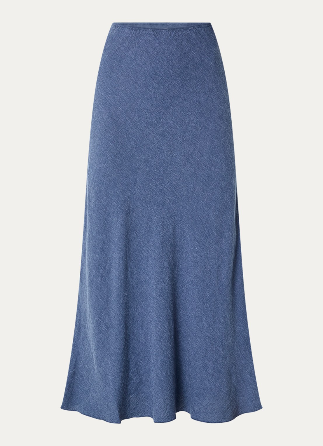 MSCH Copenhagen MSCHViana maxi rok in linnenblend - voorkant 2 blauw