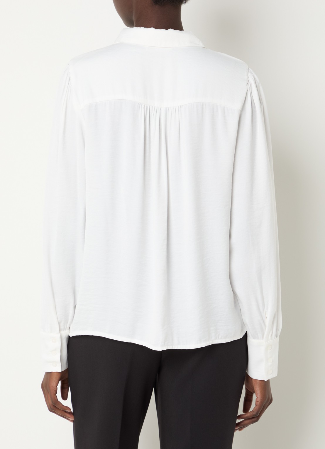 MSCH Copenhagen MSCHViloah blouse met kraag - achterkant wit
