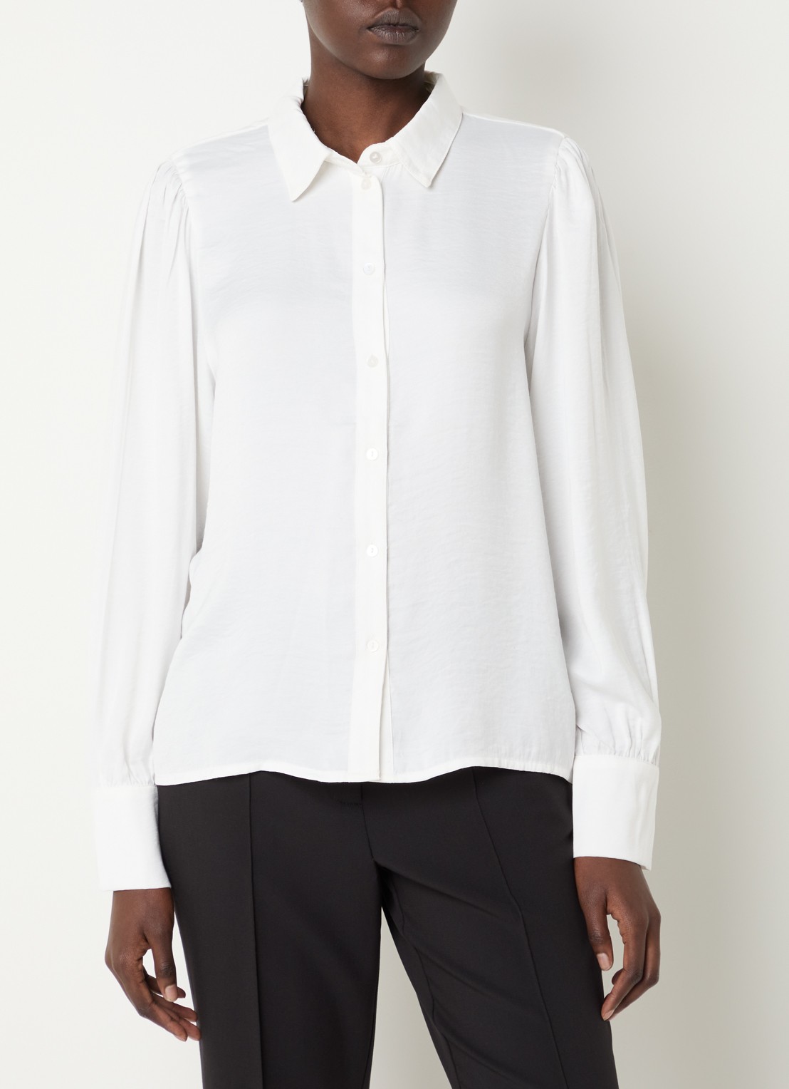 MSCH Copenhagen MSCHViloah blouse met kraag - detail 4 wit
