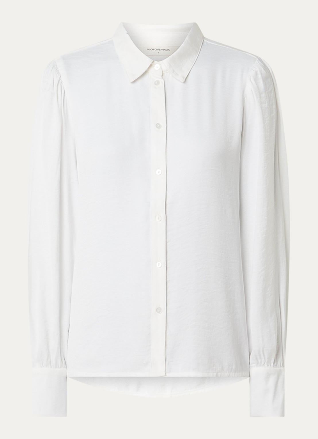 MSCH Copenhagen MSCHViloah blouse met kraag - voorkant 2 wit