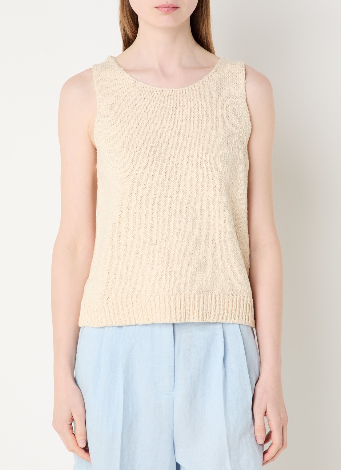MSCH Copenhagen MSCHVivika grofgebreide tanktop - detail 4 beige