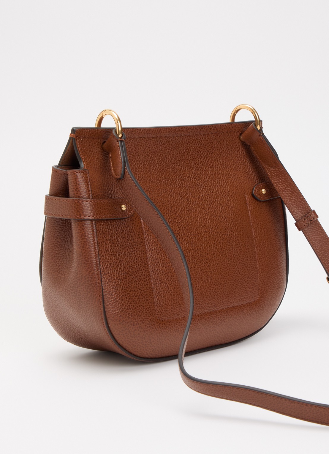 Mulberry Amberley crossbodytas van leer met verstelbare schouderriem - achterkant 6 hazelnootbruin