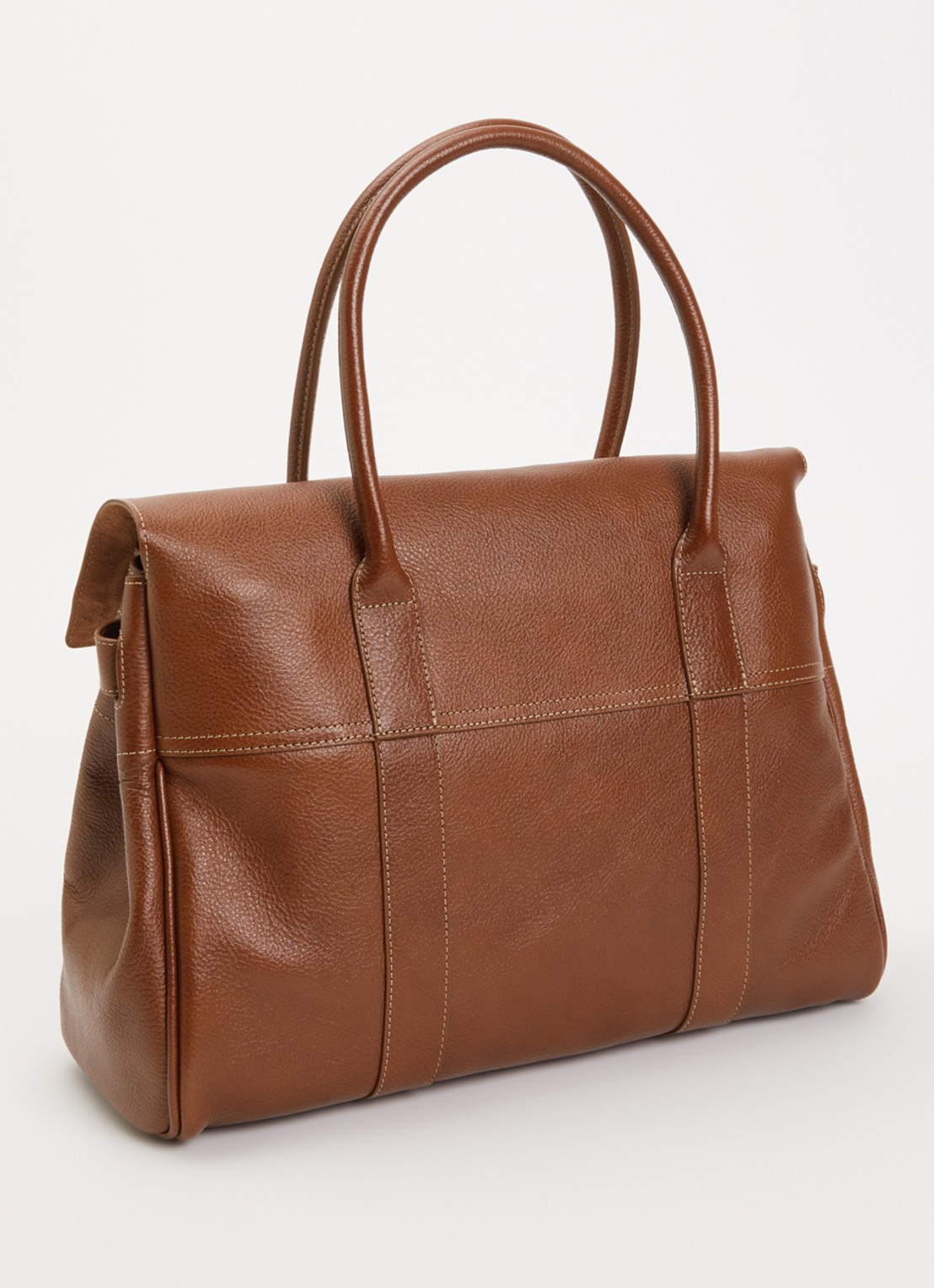 Mulberry Bayswater handtas van leer - achterkant 5 oranjebruin