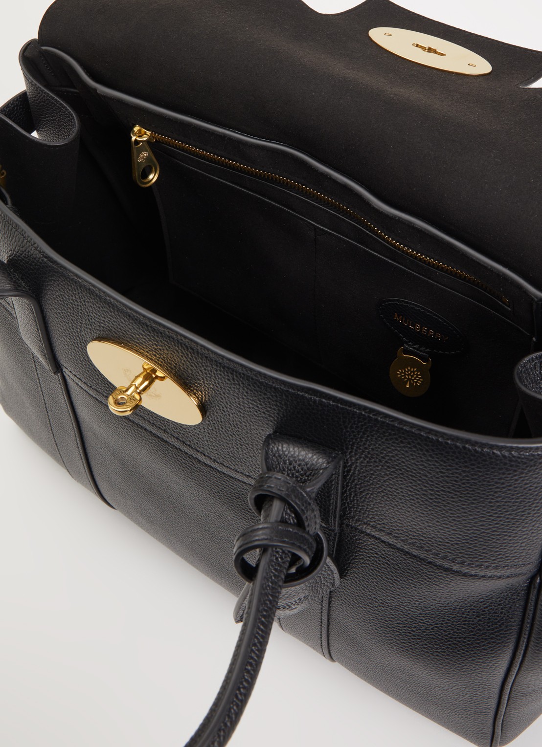 Mulberry Bayswater handtas van leer - detail 2 zwart