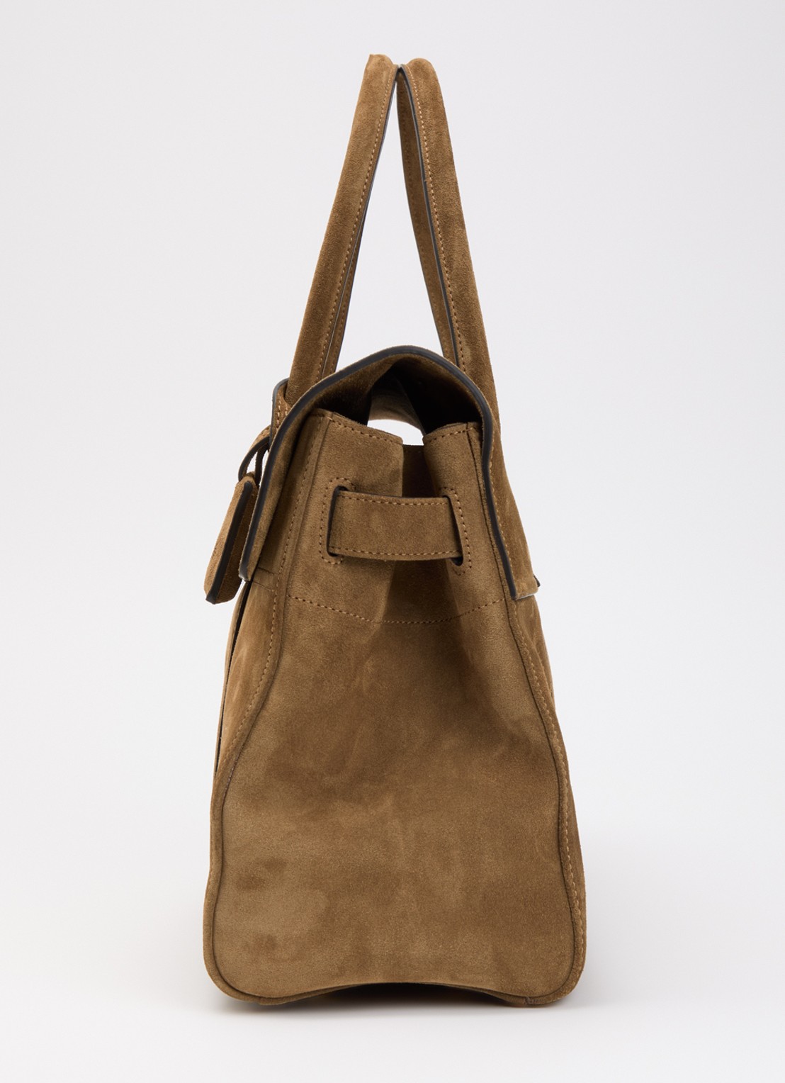 Mulberry Bayswater schoudertas van suède met logo - detail 3 mosgroen