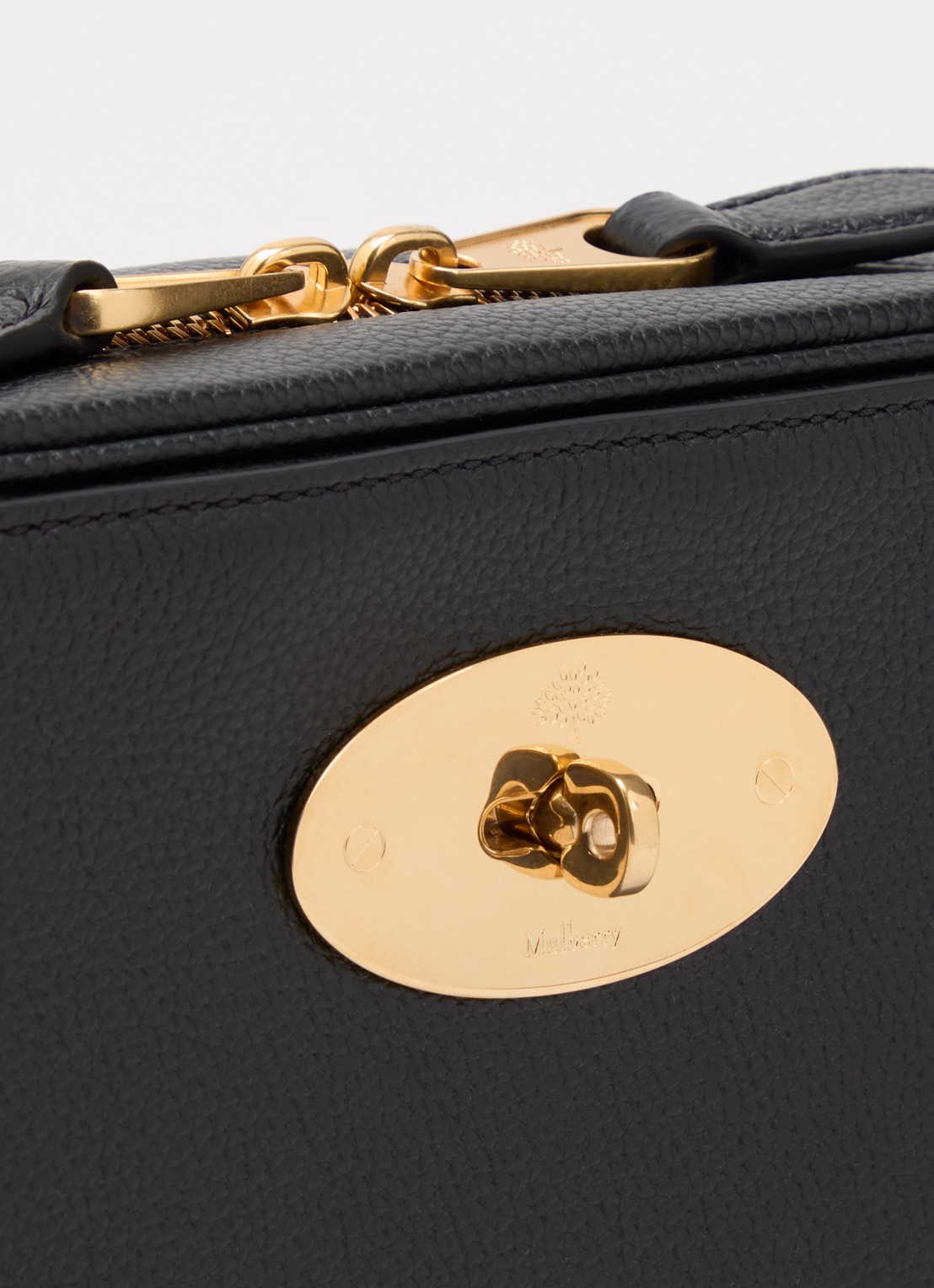 Mulberry Darley crossbodytas van leer met verstelbare schouderriem  - detail 4 zwart