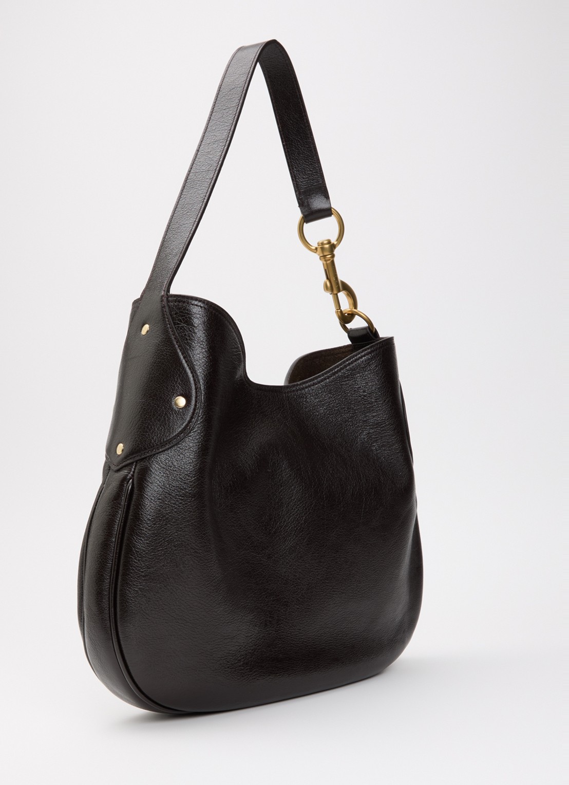Mulberry Hackney schoudertas van leer - achterkant donkerbruin