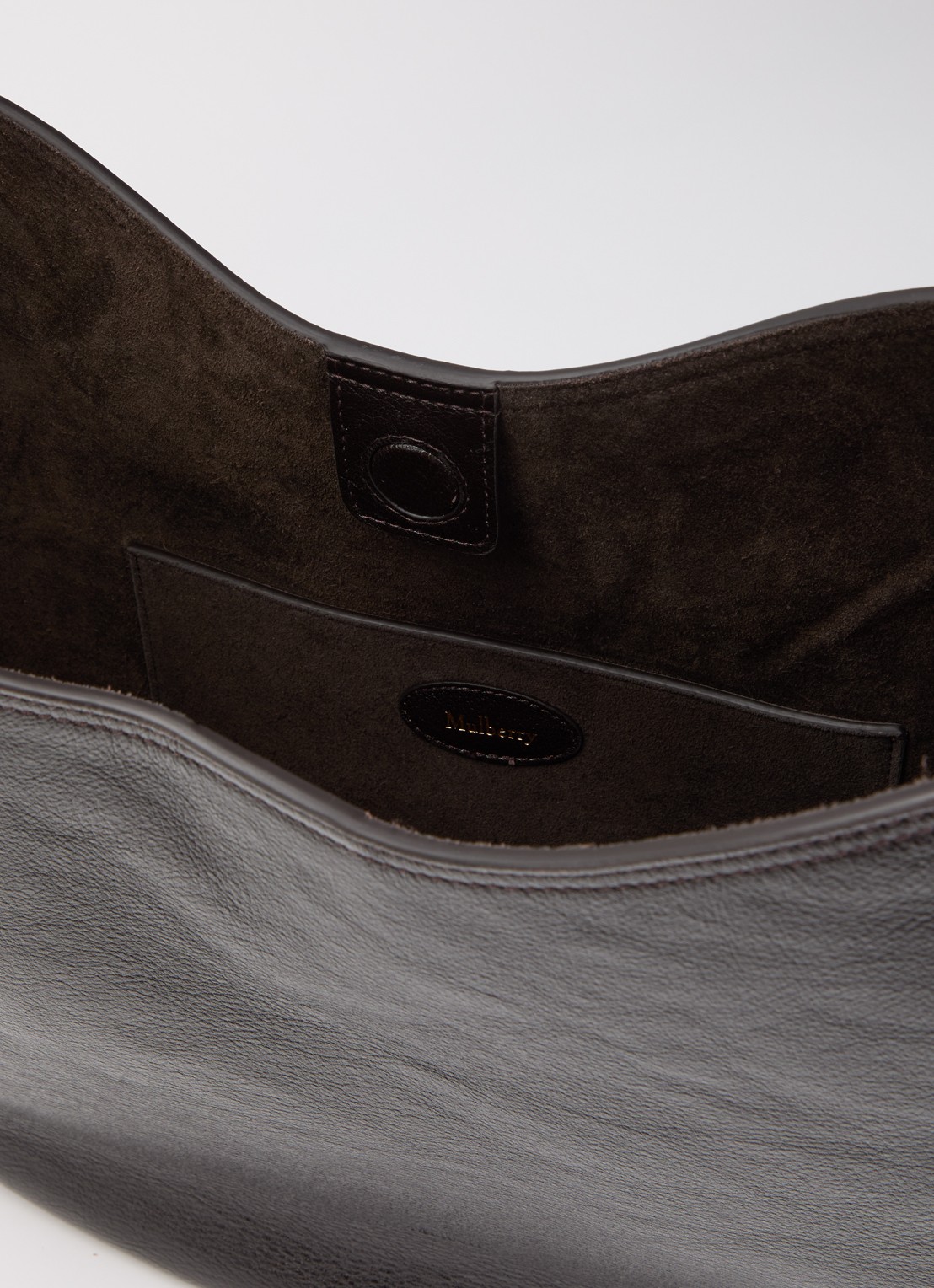 Mulberry Hackney schoudertas van leer - detail 3 donkerbruin