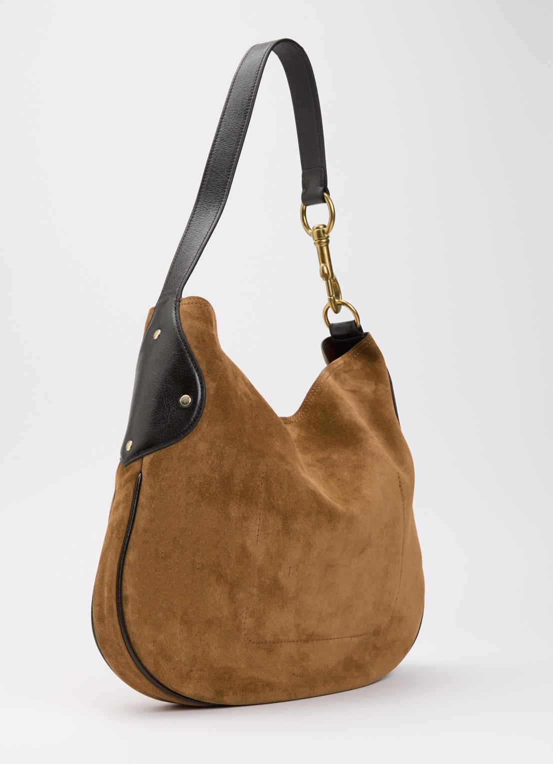Mulberry Hackney schoudertas van suède met details van leer - achterkant 6 cognac