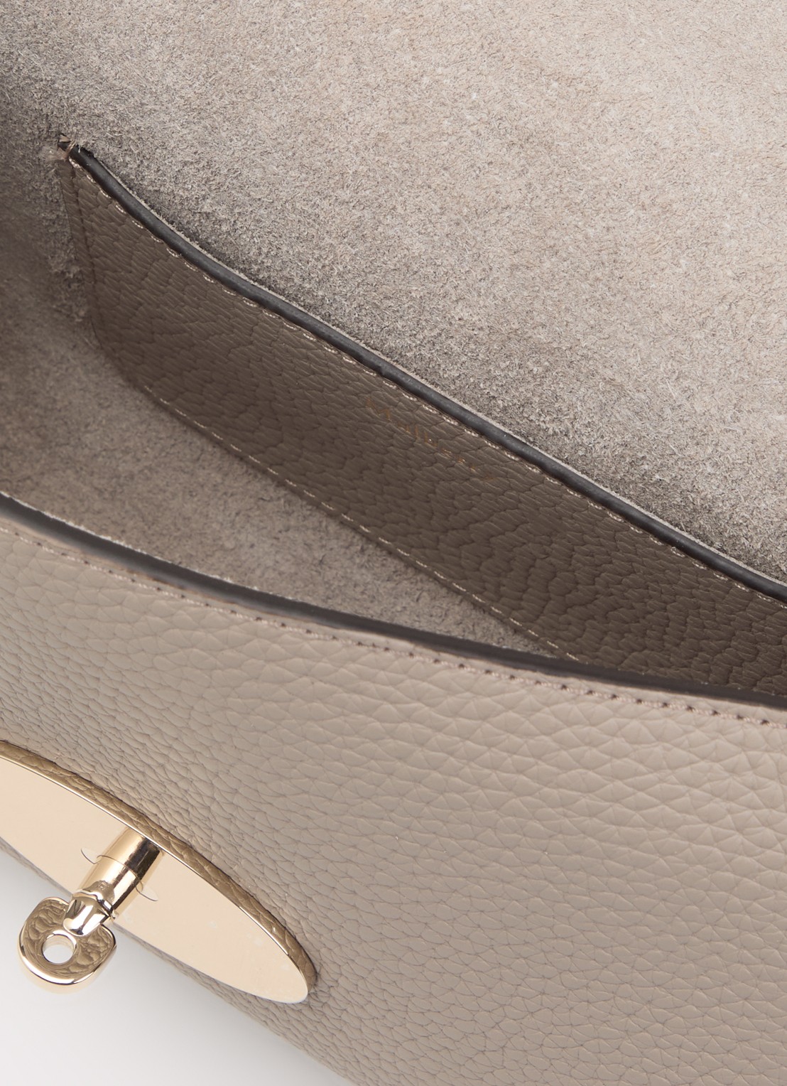 Mulberry Lily crossbodytas van leer met verstelbare schouderriem - detail 2 donkerkhaki