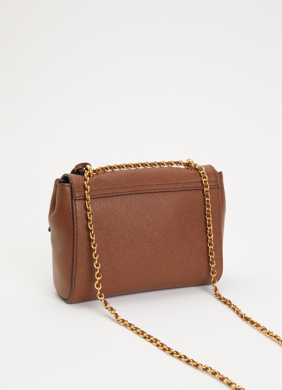 Mulberry Lily crossbodytas van leer met verstelbare schouderriem - achterkant 5 oranjebruin
