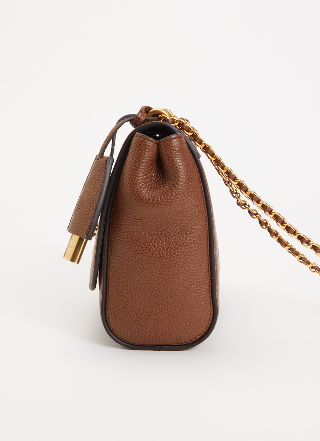Mulberry Lily crossbodytas van leer met verstelbare schouderriem - detail 2 oranjebruin