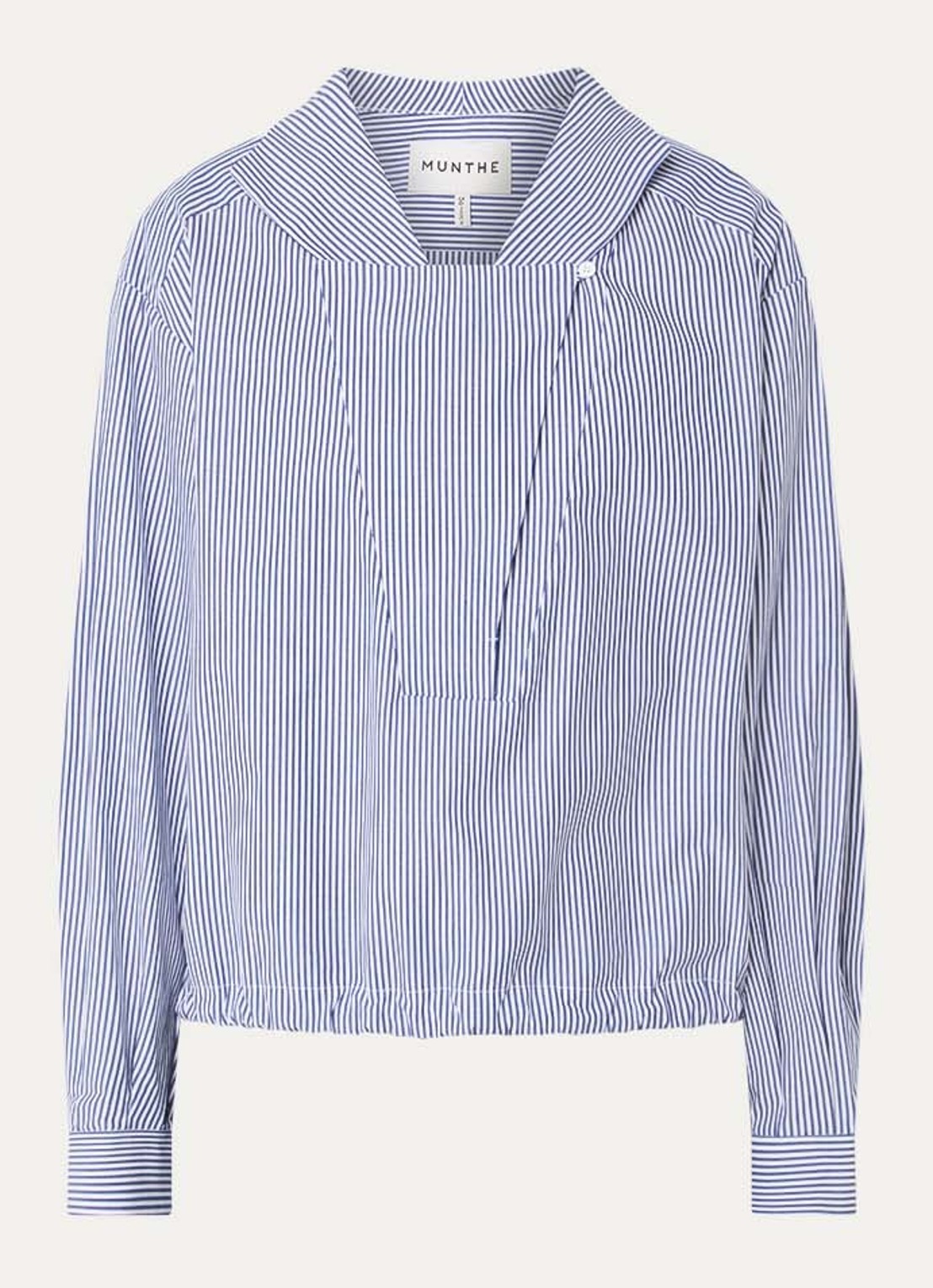 MUNTHE Beliciama tuniek met streepprint - voorkant indigo