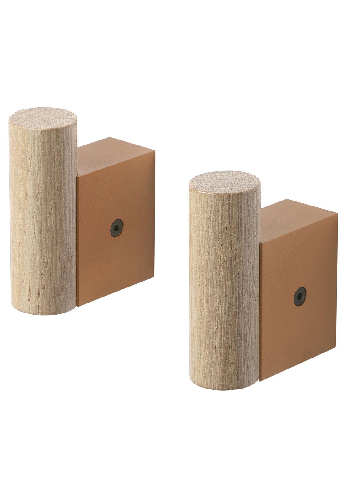 Muuto Attach wandhaak 6,3 cm set van 2 - voorkant oranje