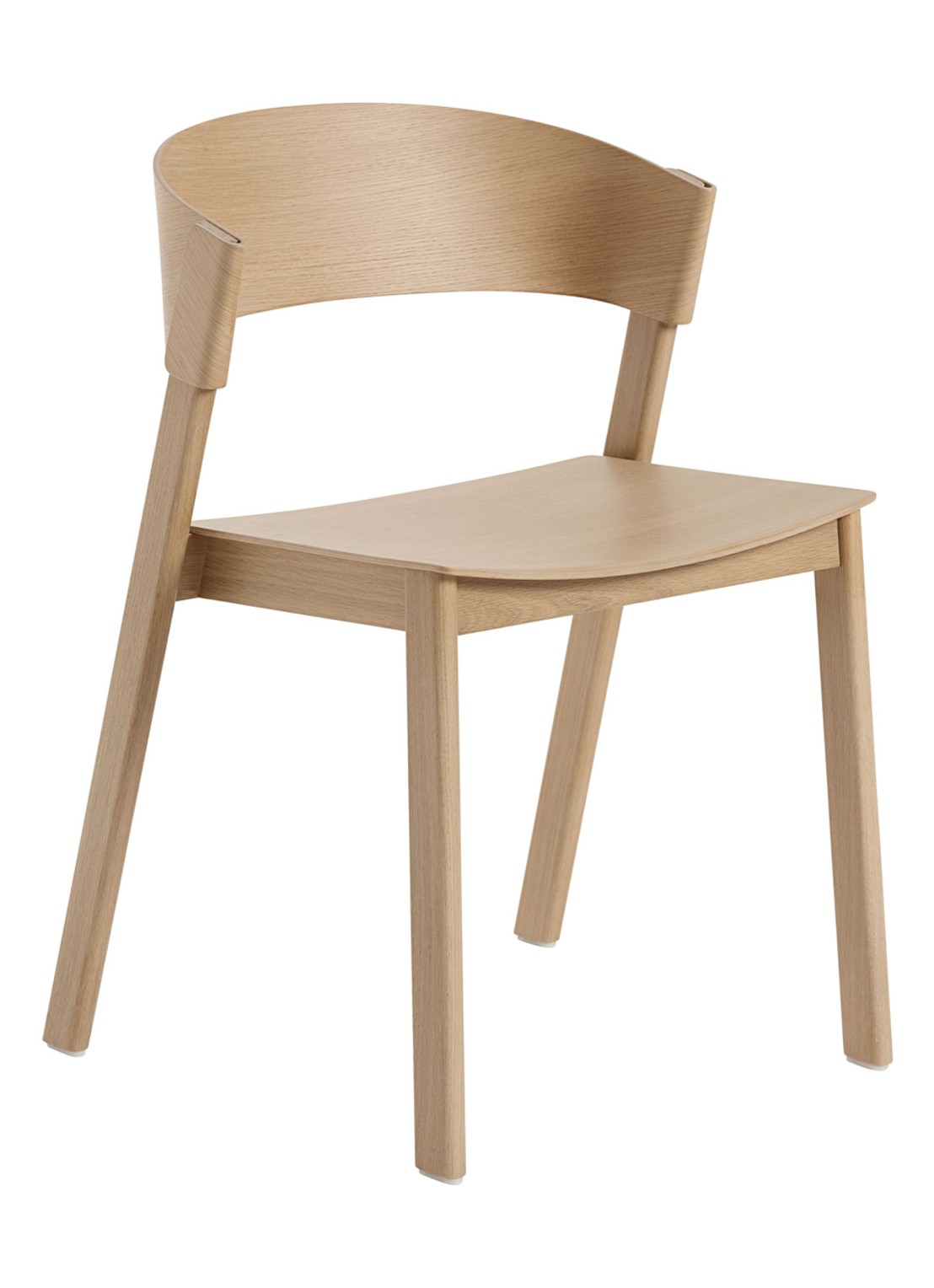 Muuto Cover Side Chair eetkamerstoel 53 x 75,4 cm - voorkant beige