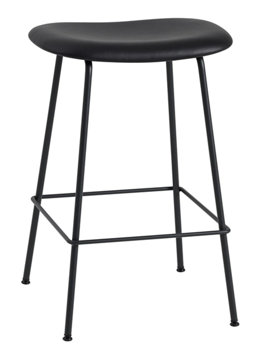 Muuto Fiber Counter kruk 66 cm - voorkant 2 zwart