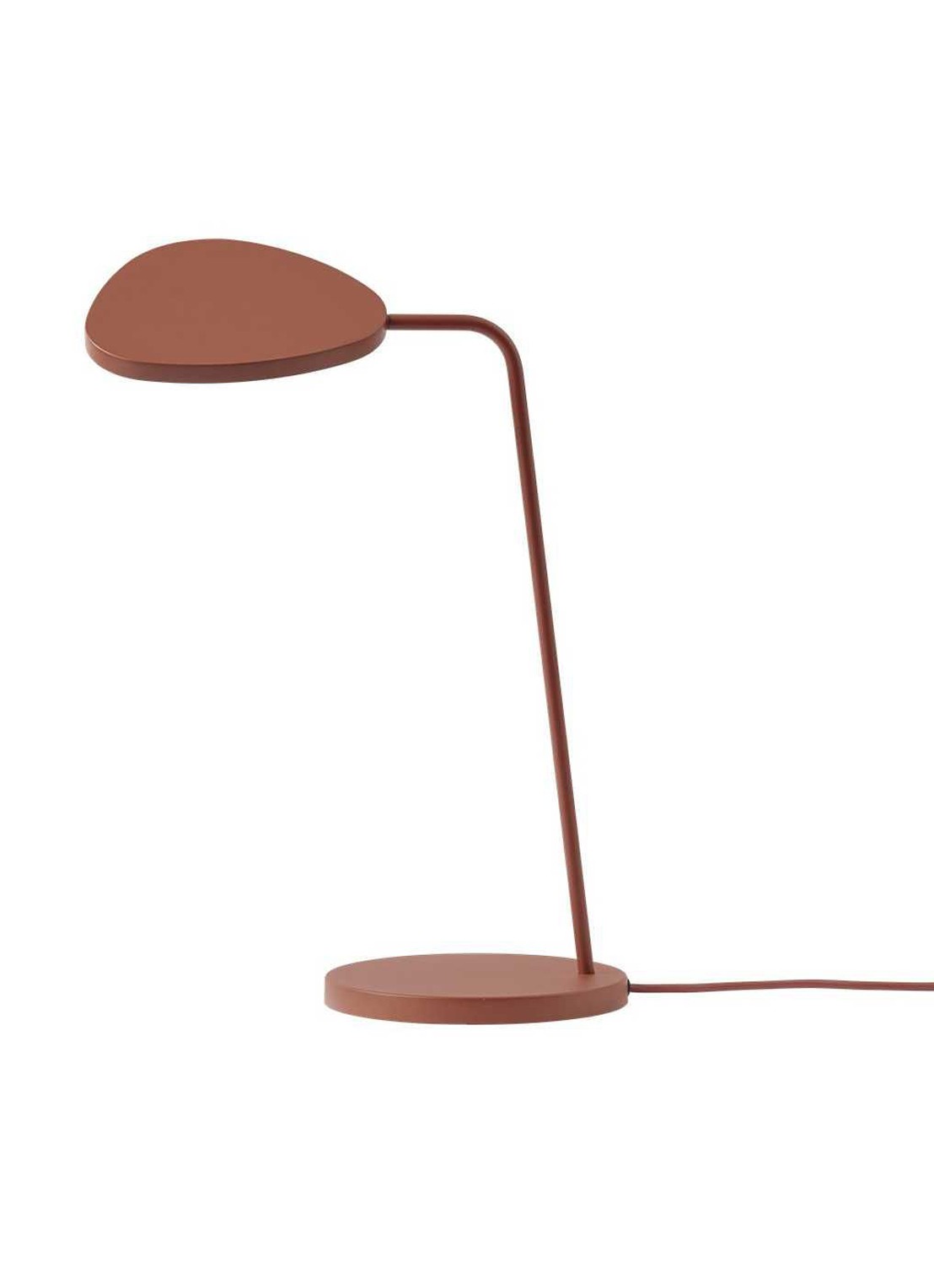 Muuto Leaf LED tafellamp 41,5 cm - voorkant bruin