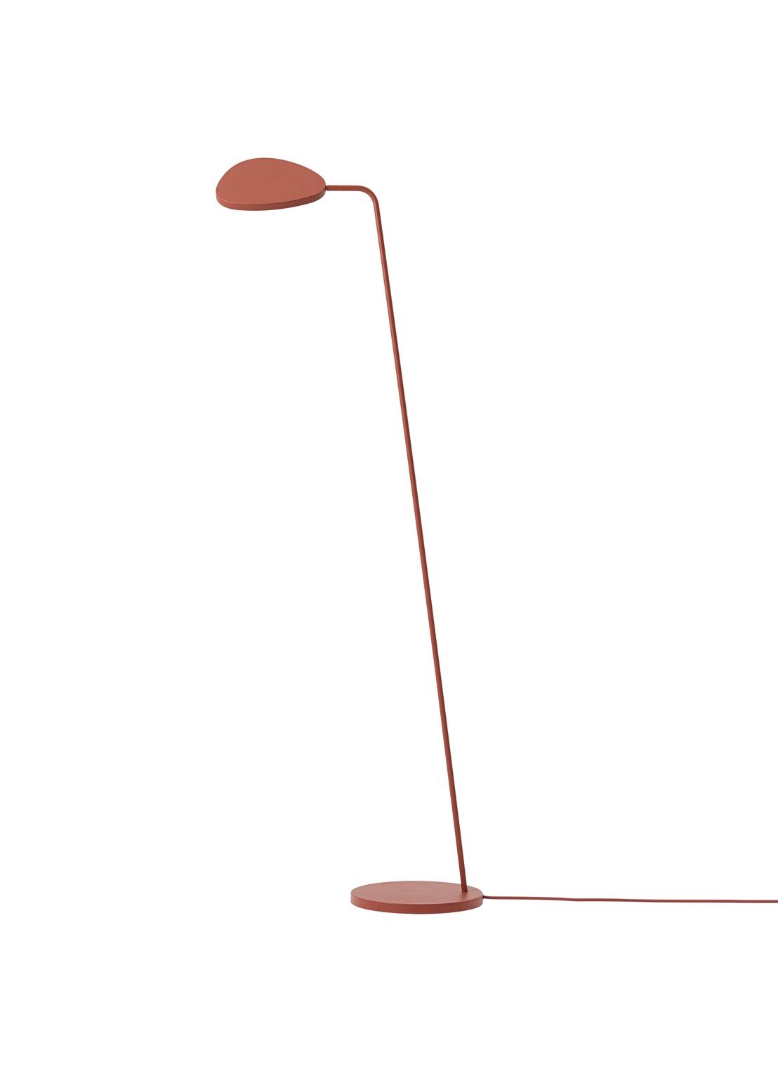 Muuto Leaf vloerlamp LED 118 cm - voorkant bruin