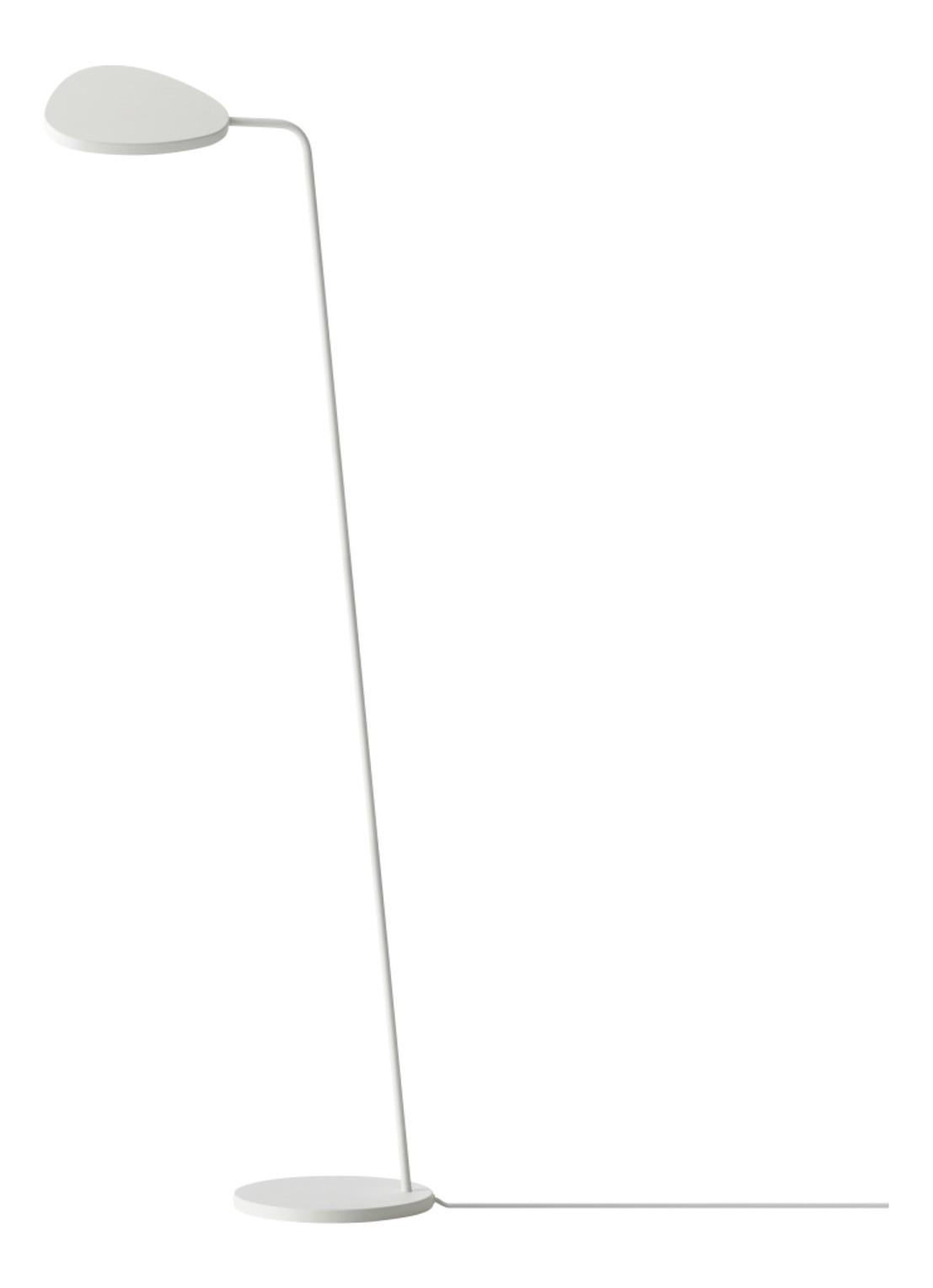 Muuto Leaf vloerlamp LED - voorkant wit