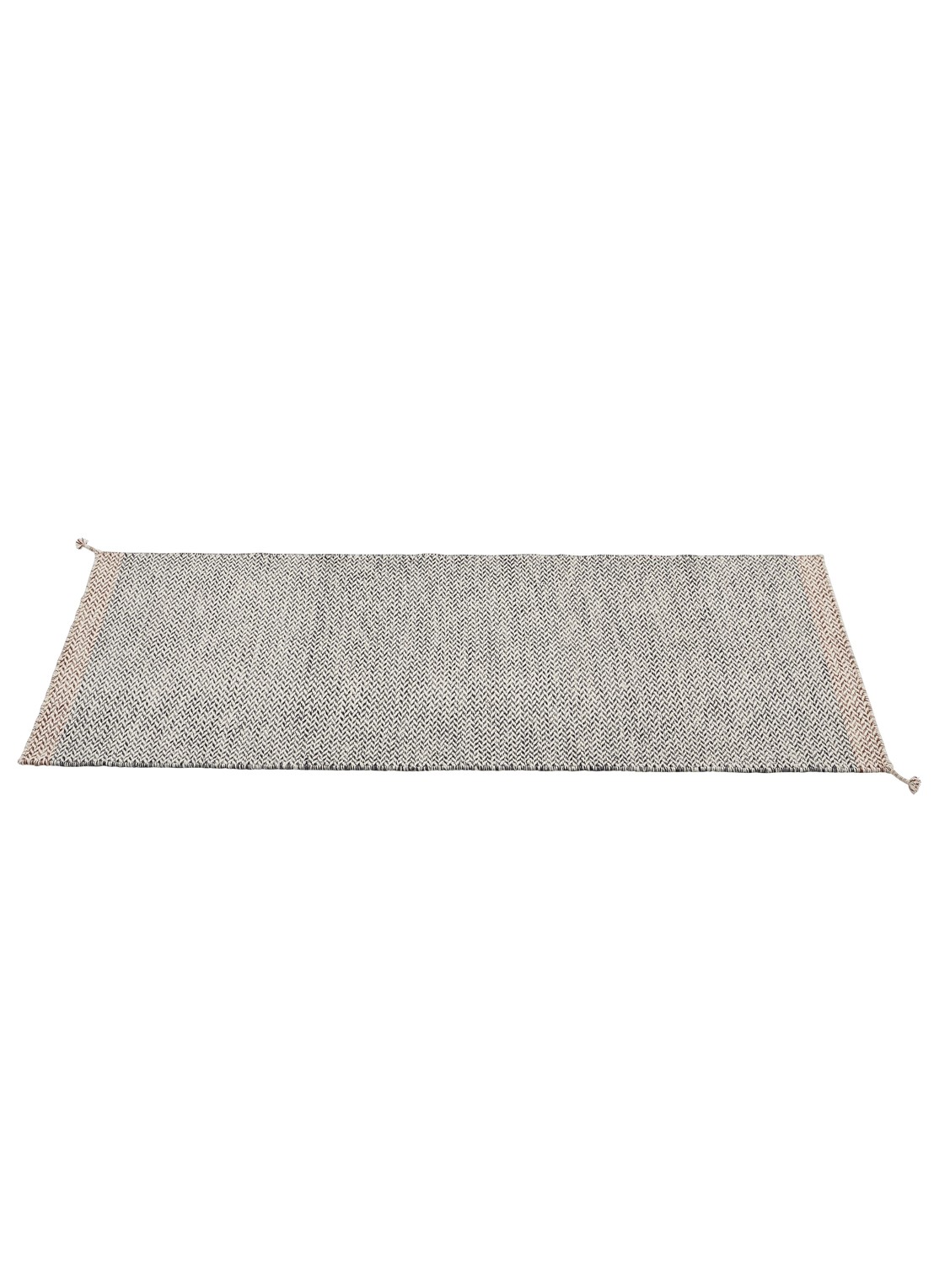 Muuto Ply vloerkleed 200 x 80 cm   - achterkant 3 lichtgrijs