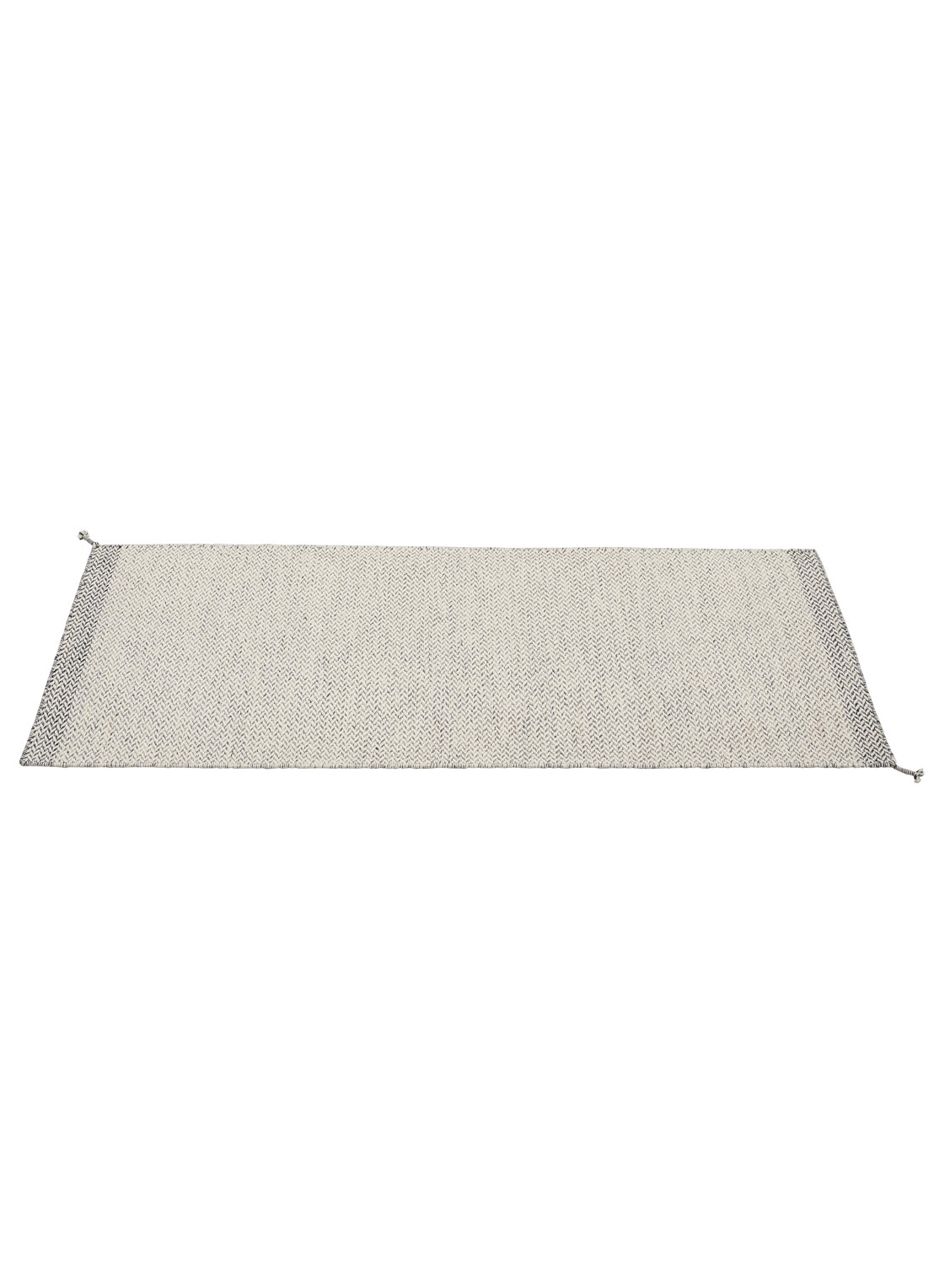 Muuto Ply vloerkleed 200 x 80 cm   - voorkant lichtgrijs
