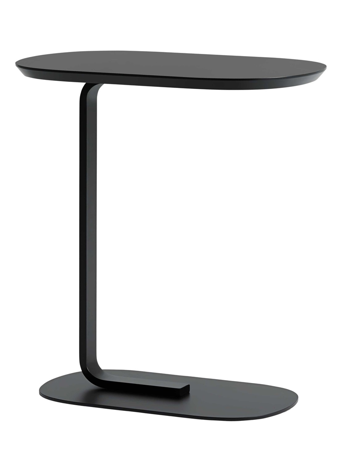 Muuto Relate bijzettafel 60,5 cm - voorkant zwart