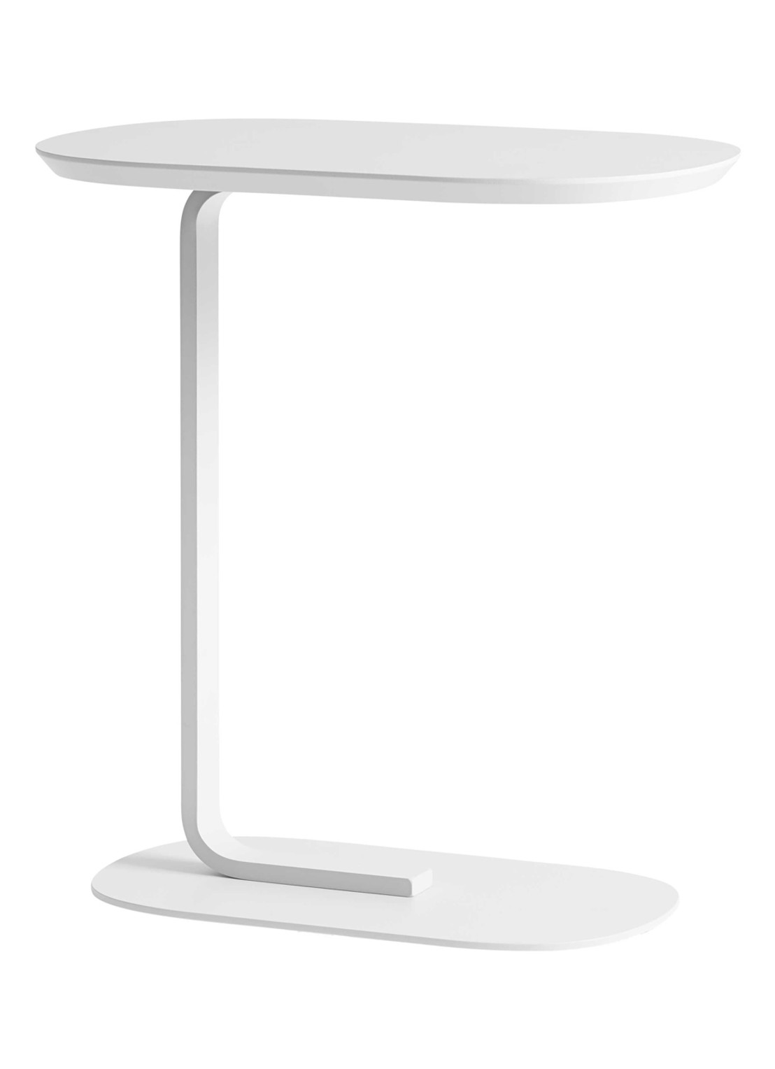 Muuto Relate bijzettafel 60 cm - voorkant wit