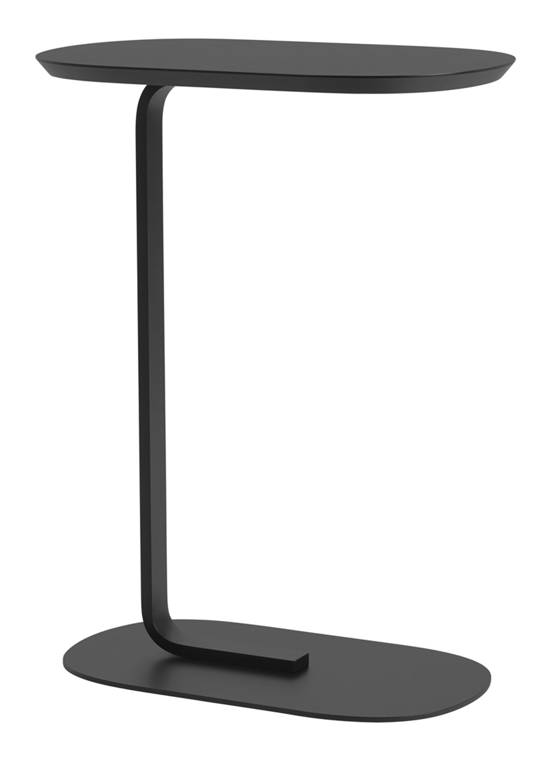Muuto Relate bijzettafel 73 cm - voorkant zwart