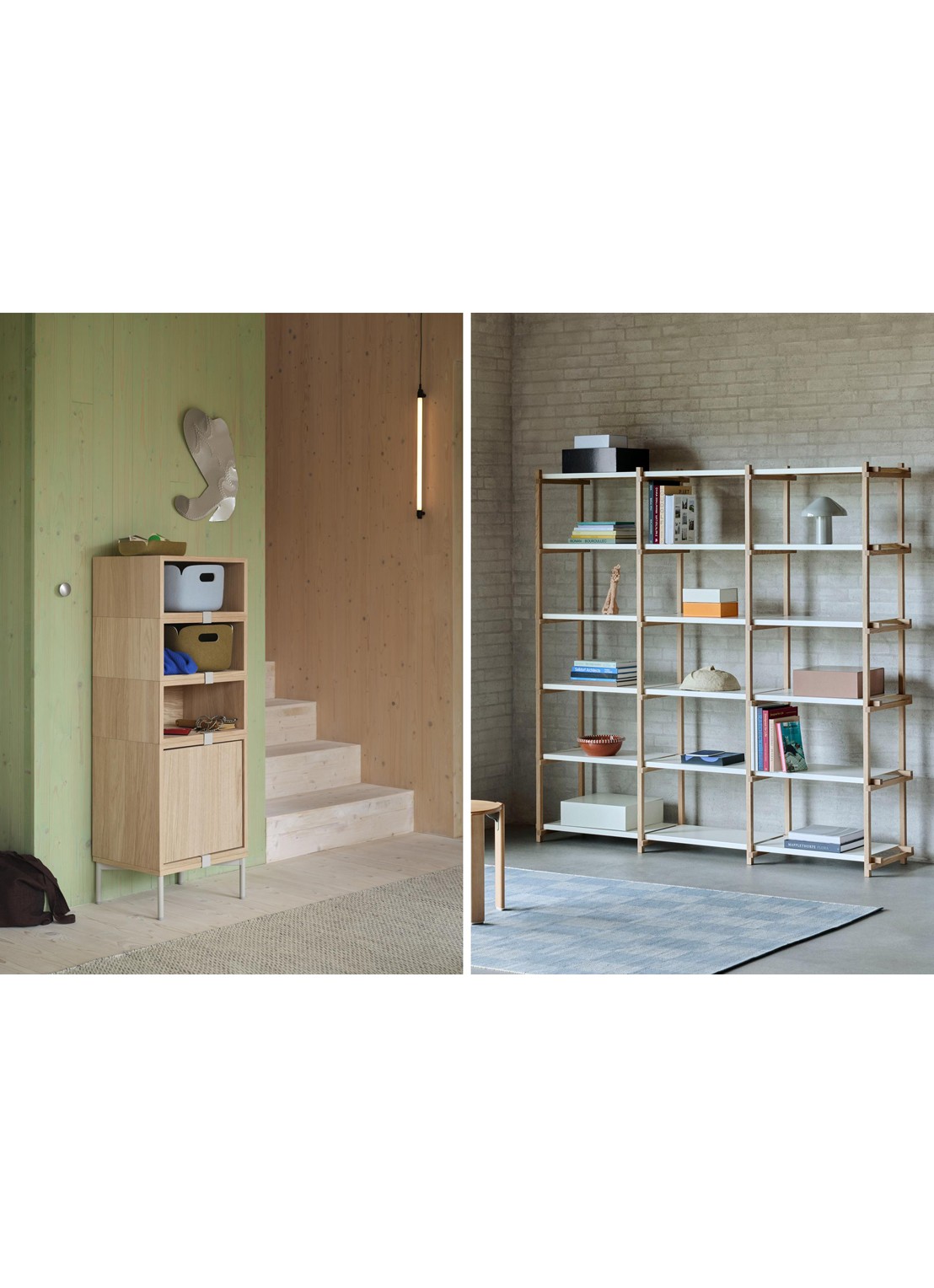 Muuto Restore opbergmand 48 x 35 cm - achterkant groen