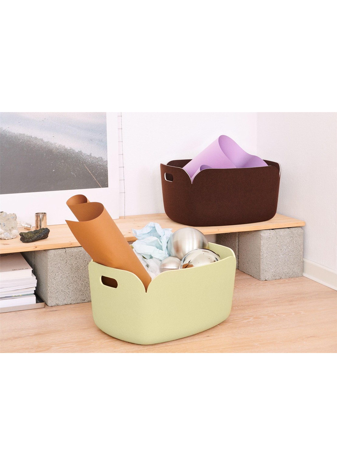 Muuto Restore opbergmand 48 x 35 cm - detail 6 groen