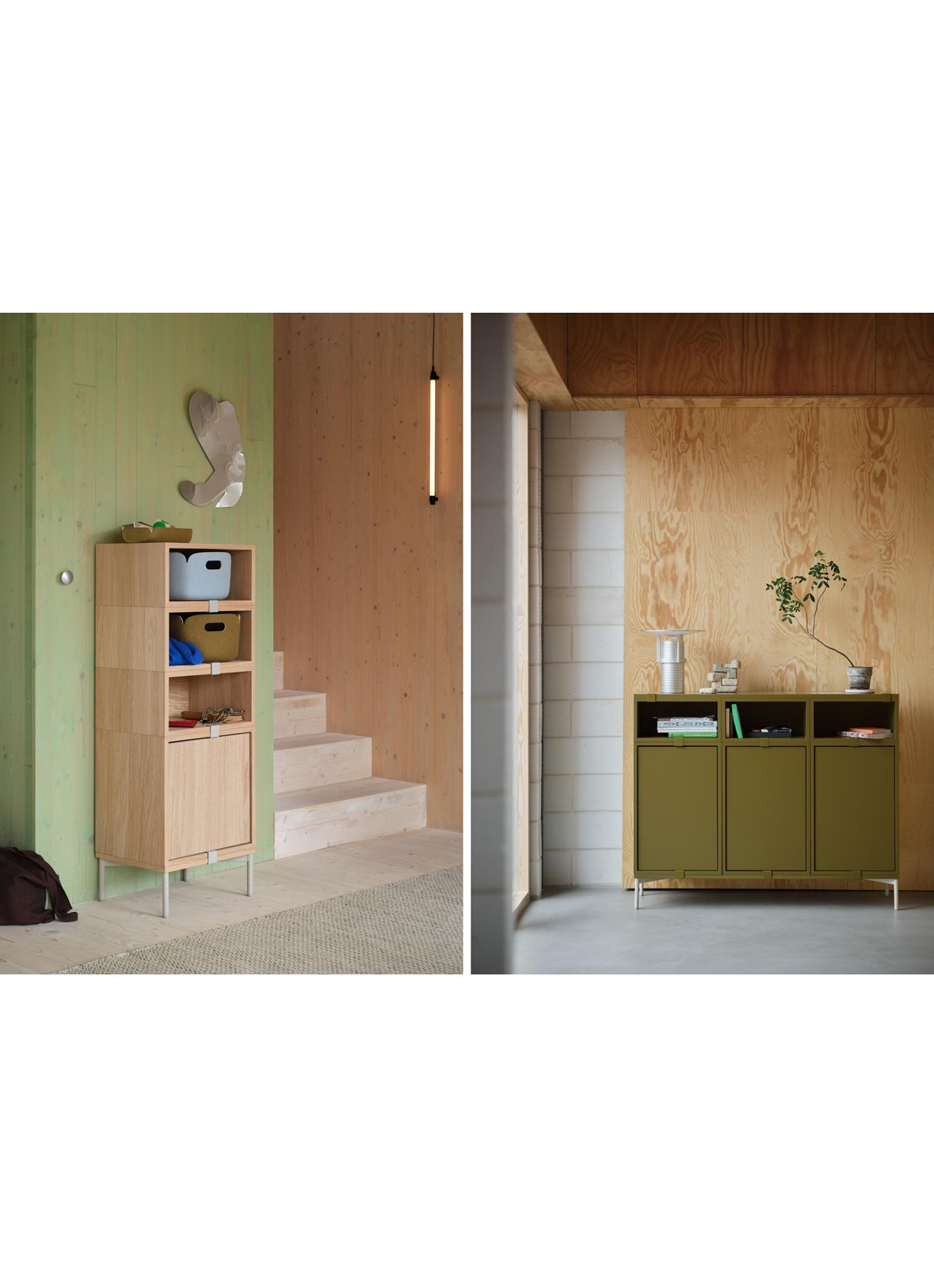 Muuto Restore opbergmand 48 x 35 cm - voorkant 3 groen
