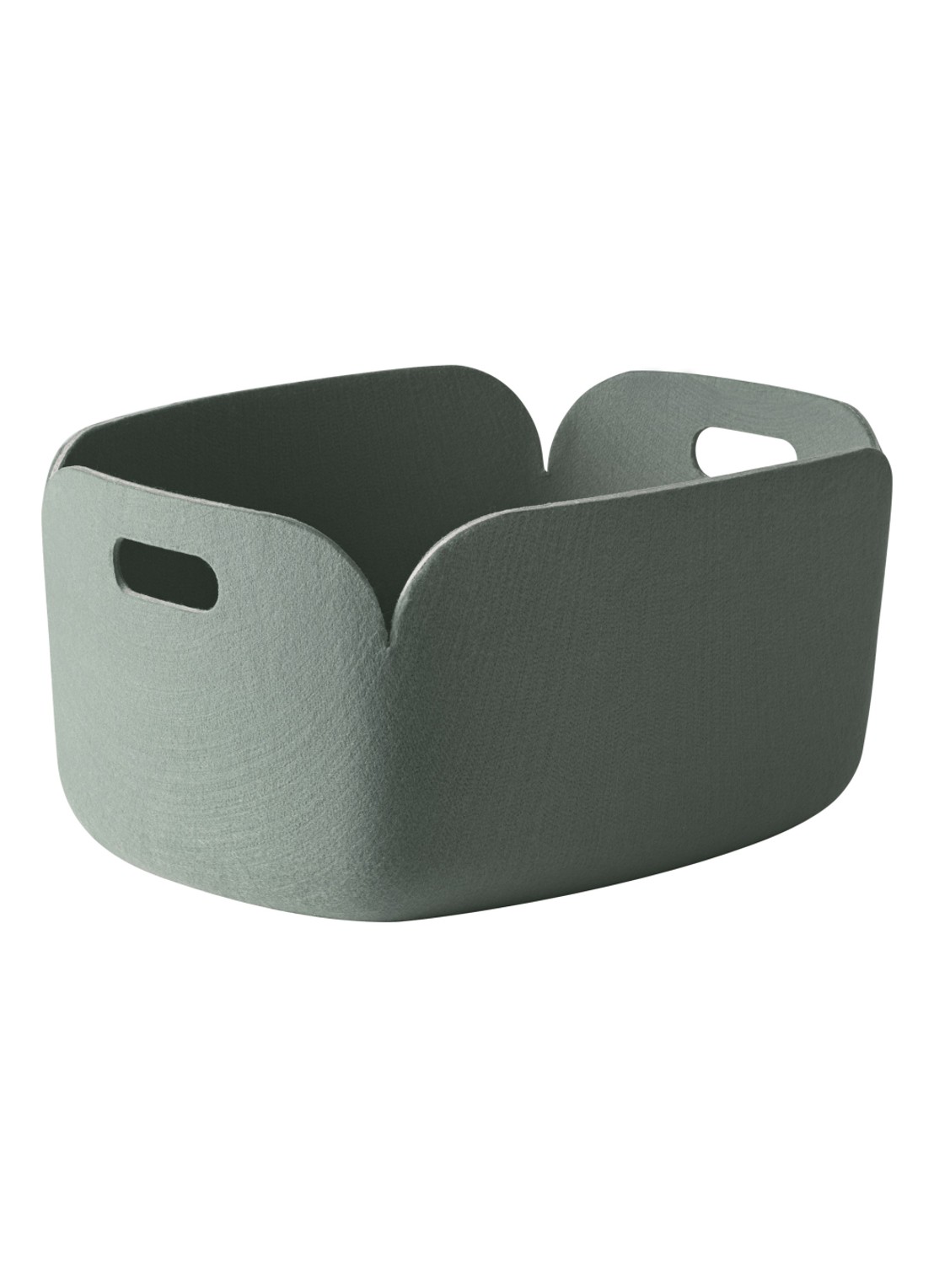 Muuto Restore opbergmand 48 x 35 cm - voorkant groen