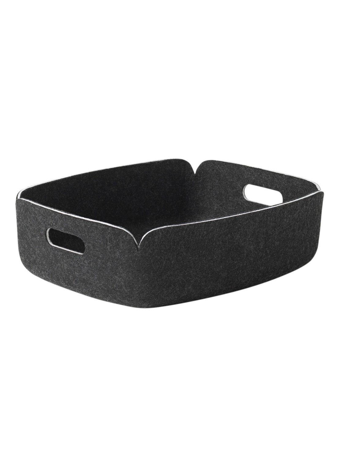 Muuto Restore Tray opbergmand 32 x 12 cm  - voorkant zwart