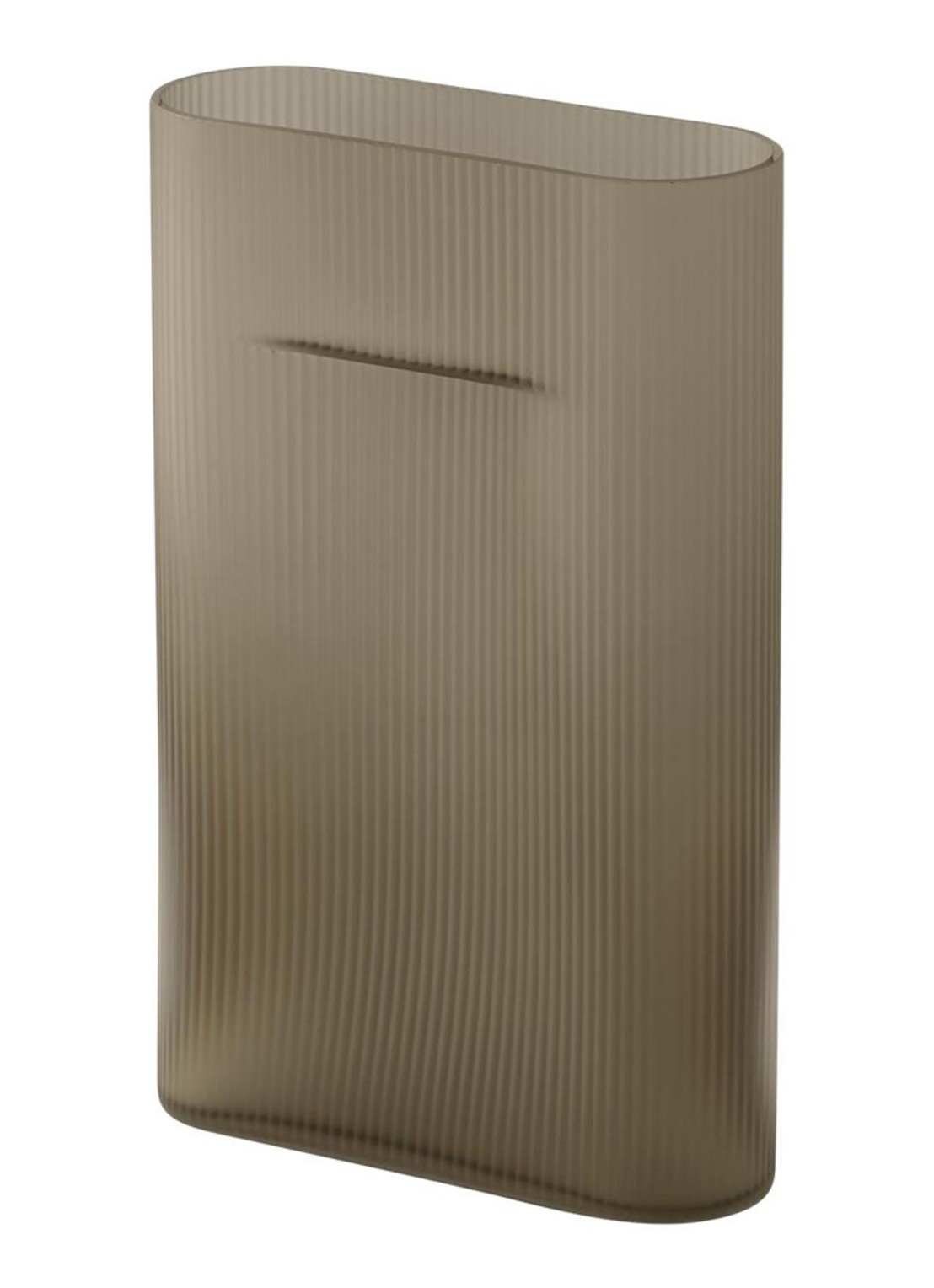 Muuto Ridge Frosted vaas 35 cm - voorkant beige