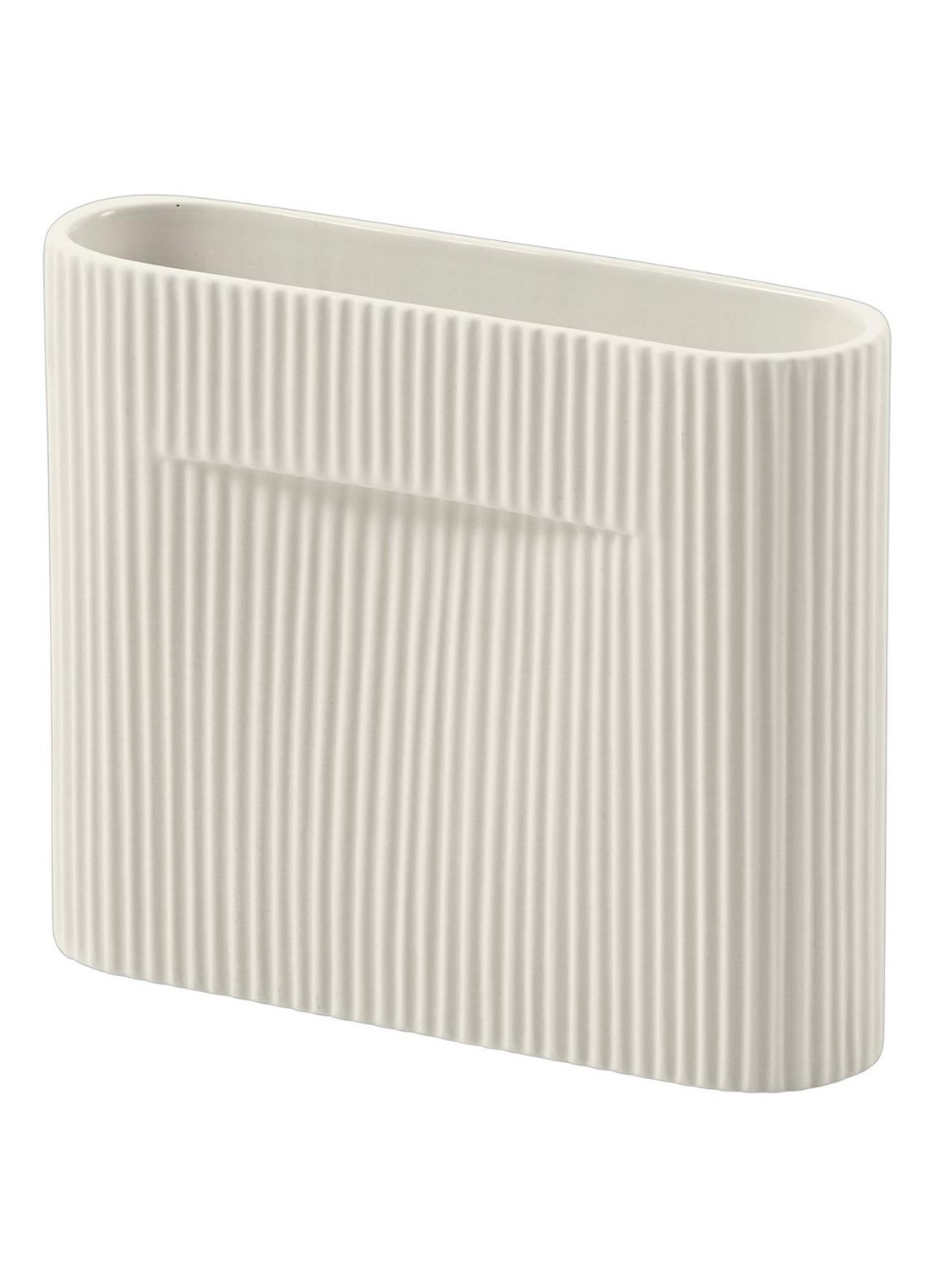 Muuto Ridge vaas 17 cm - voorkant wit