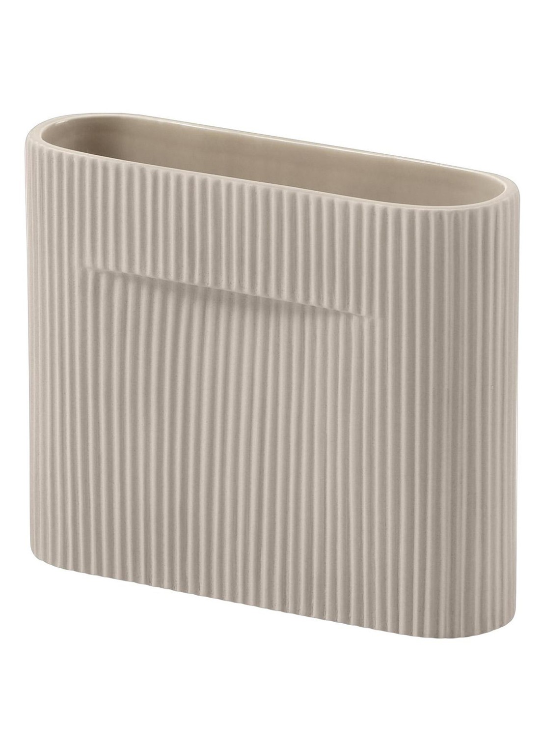 Muuto Ridge vaas 17 cm - voorkant beige