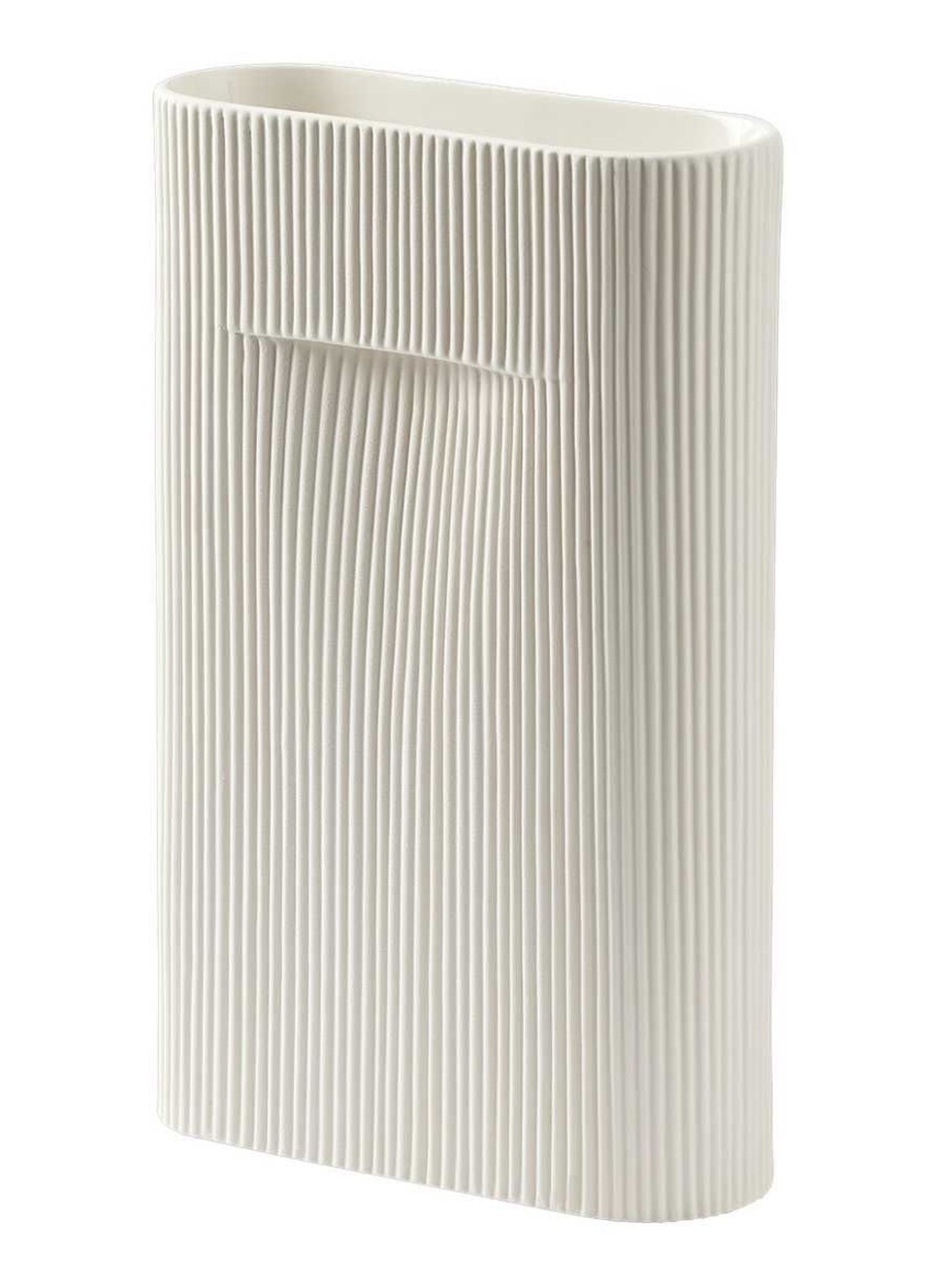 Muuto Ridge vaas 35 cm - voorkant wit