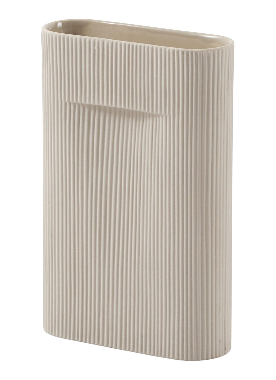 Muuto Ridge vaas 35 cm - voorkant beige