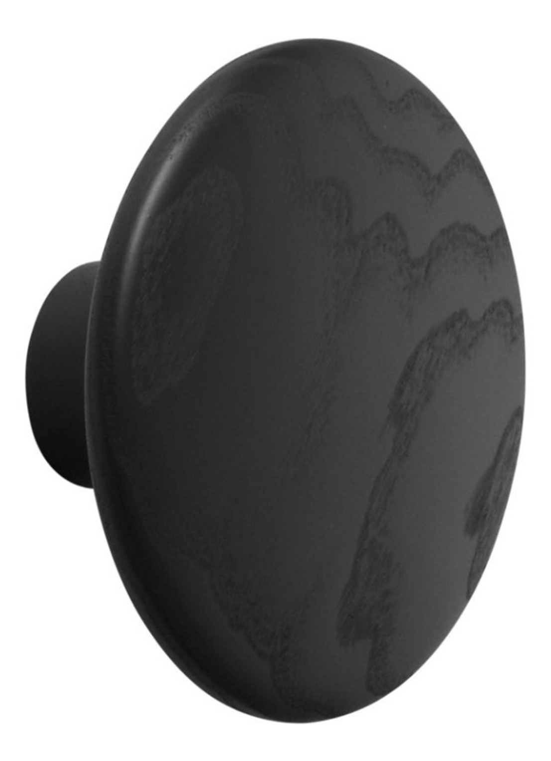 Muuto The Dots haak 13 cm  - voorkant zwart